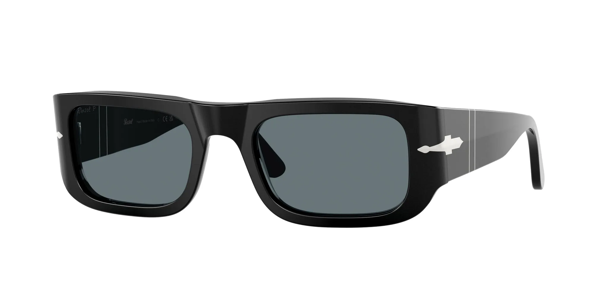 Persol PO3362S 95/3R Occhiali da sole Acetato Nero Blu Pillow Polarizzata - immagine 1