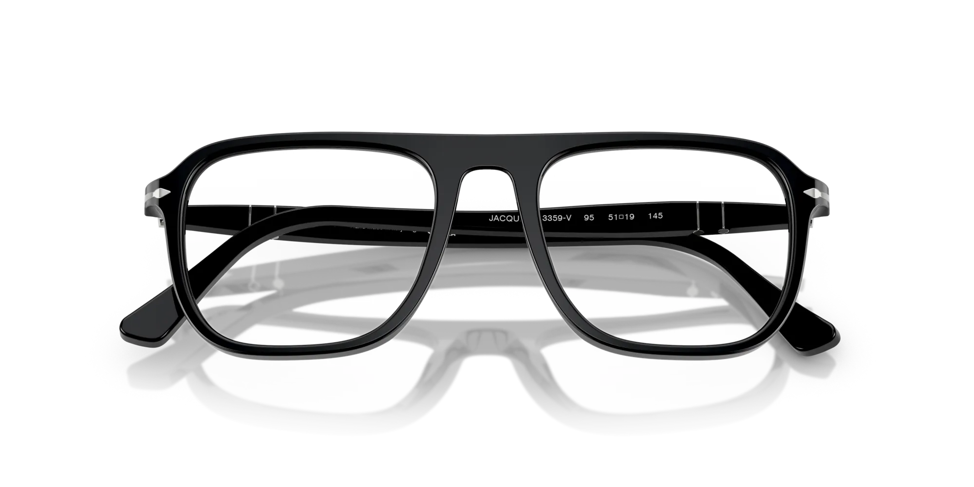 Persol PO3359V JACQUES 95 Montature da vista Acetato Nero Squadrata Normale - immagine 2