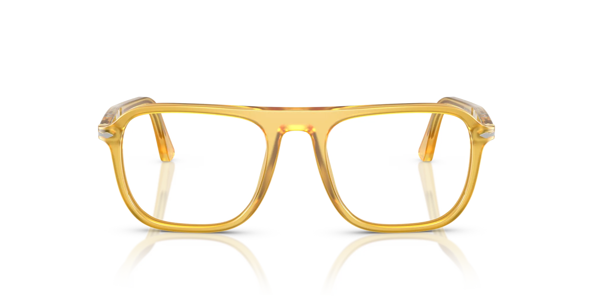 Persol PO3359V JACQUES 204 Montature da vista Acetato Giallo Trasparente Squadrata Normale - immagine 3