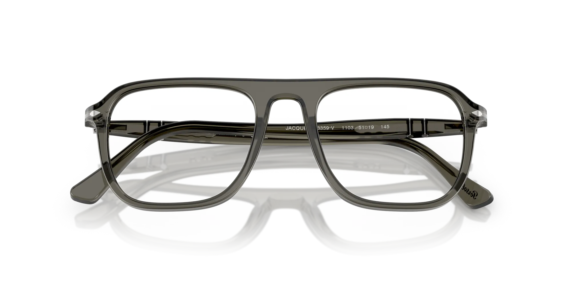 Persol PO3359V JACQUES 1103 Montature da vista Acetato Grigio Squadrata Normale - immagine 2