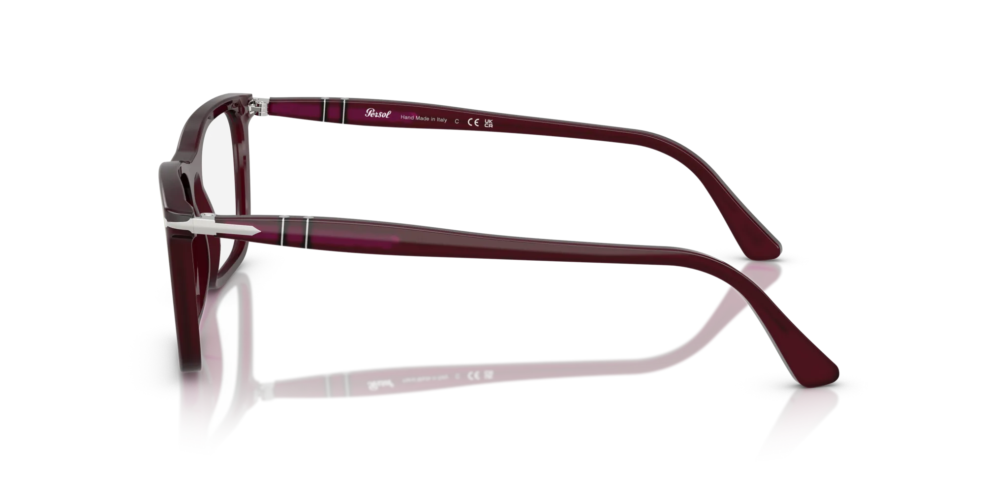Persol PO3358V 1216 Montature da vista Acetato Bordeaux Squadrata Normale - immagine 4