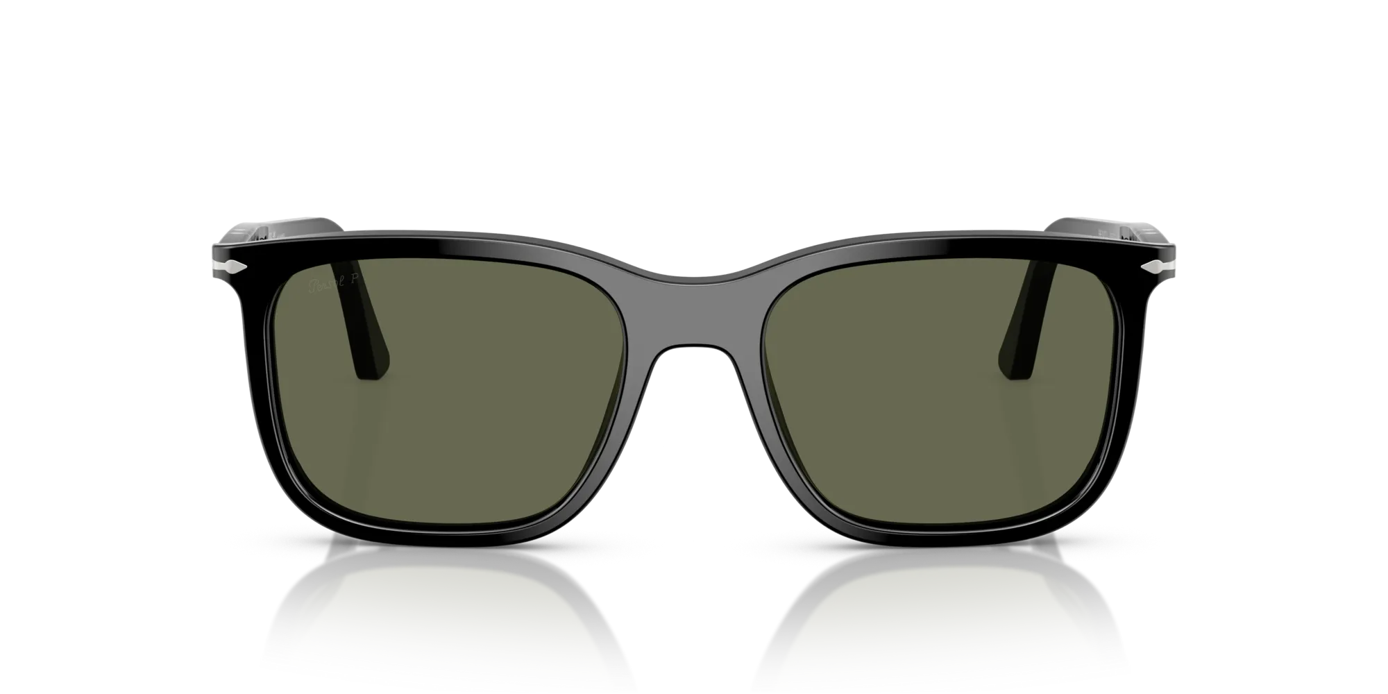 Persol PO3357S RENZO 95/58 Occhiali da sole Acetato Nero Verde Squadrata Polarizzata - immagine 3