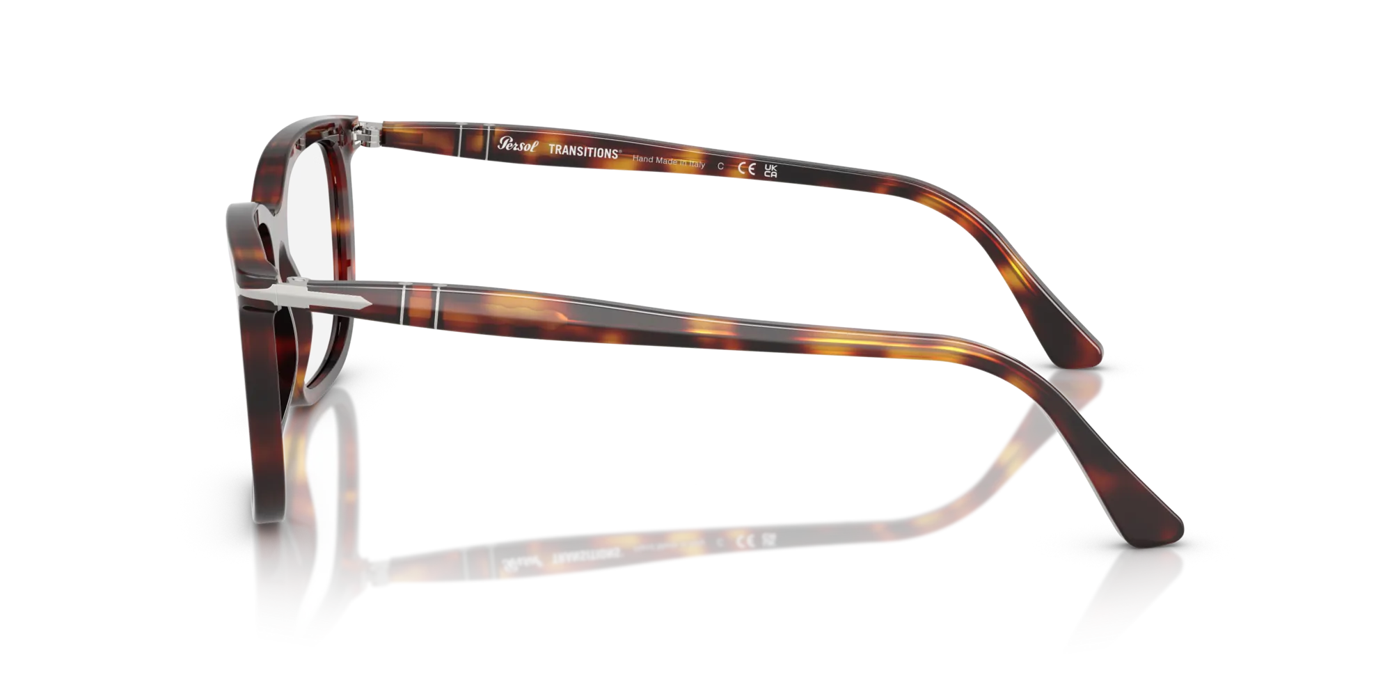 Persol PO3357S RENZO 24/GG Occhiali da sole Acetato Tartaruga Blu Squadrata Fotocromatiche - immagine 4