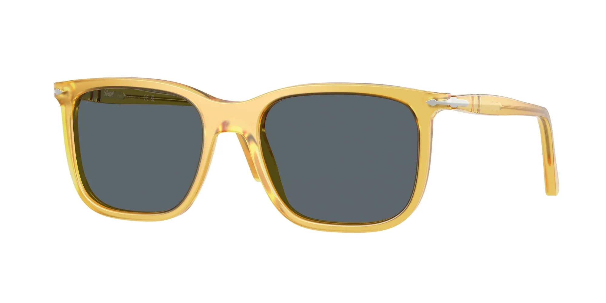 Persol PO3357S RENZO 204/R5 Occhiali da sole Acetato Giallo Blu Squadrata Normale - immagine 1