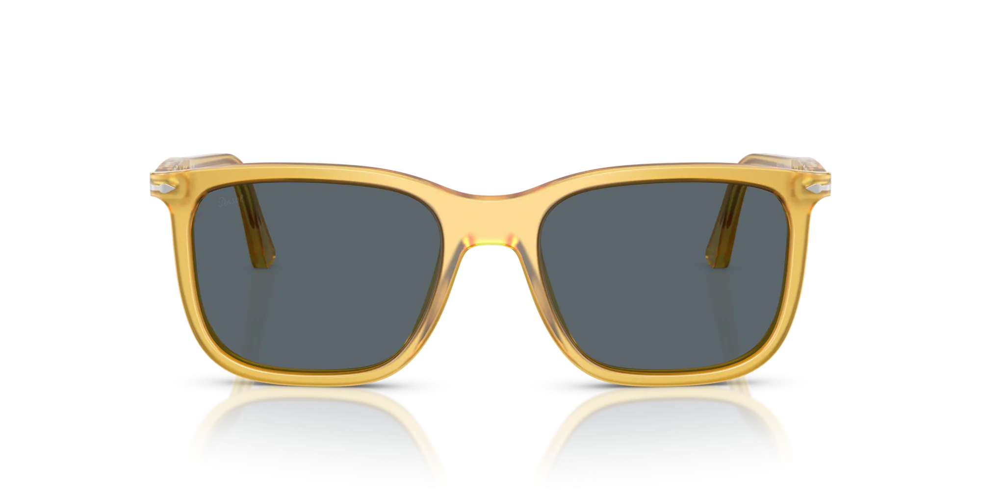 Persol PO3357S RENZO 204/R5 Occhiali da sole Acetato Giallo Blu Squadrata Normale - immagine 3