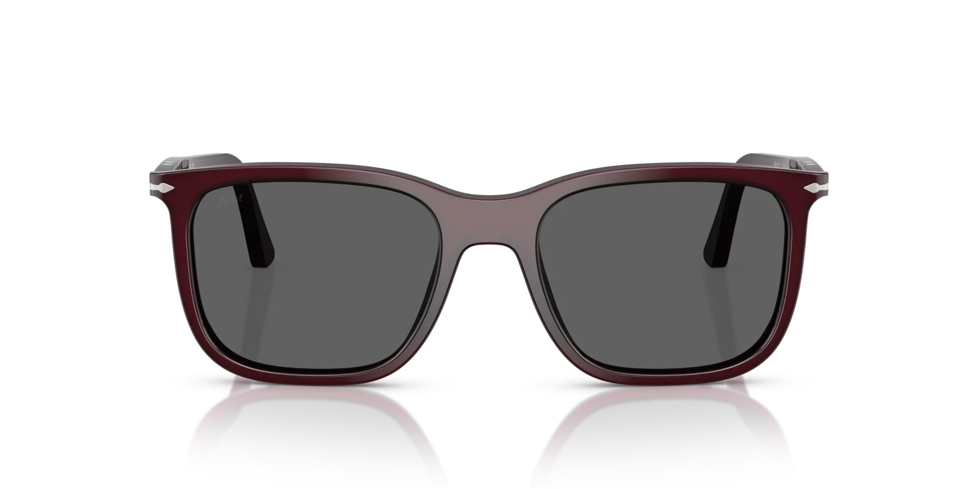 Persol PO3357S RENZO 1216B1 Occhiali da sole Acetato Bordeaux Grigio Squadrata Normale - immagine 3