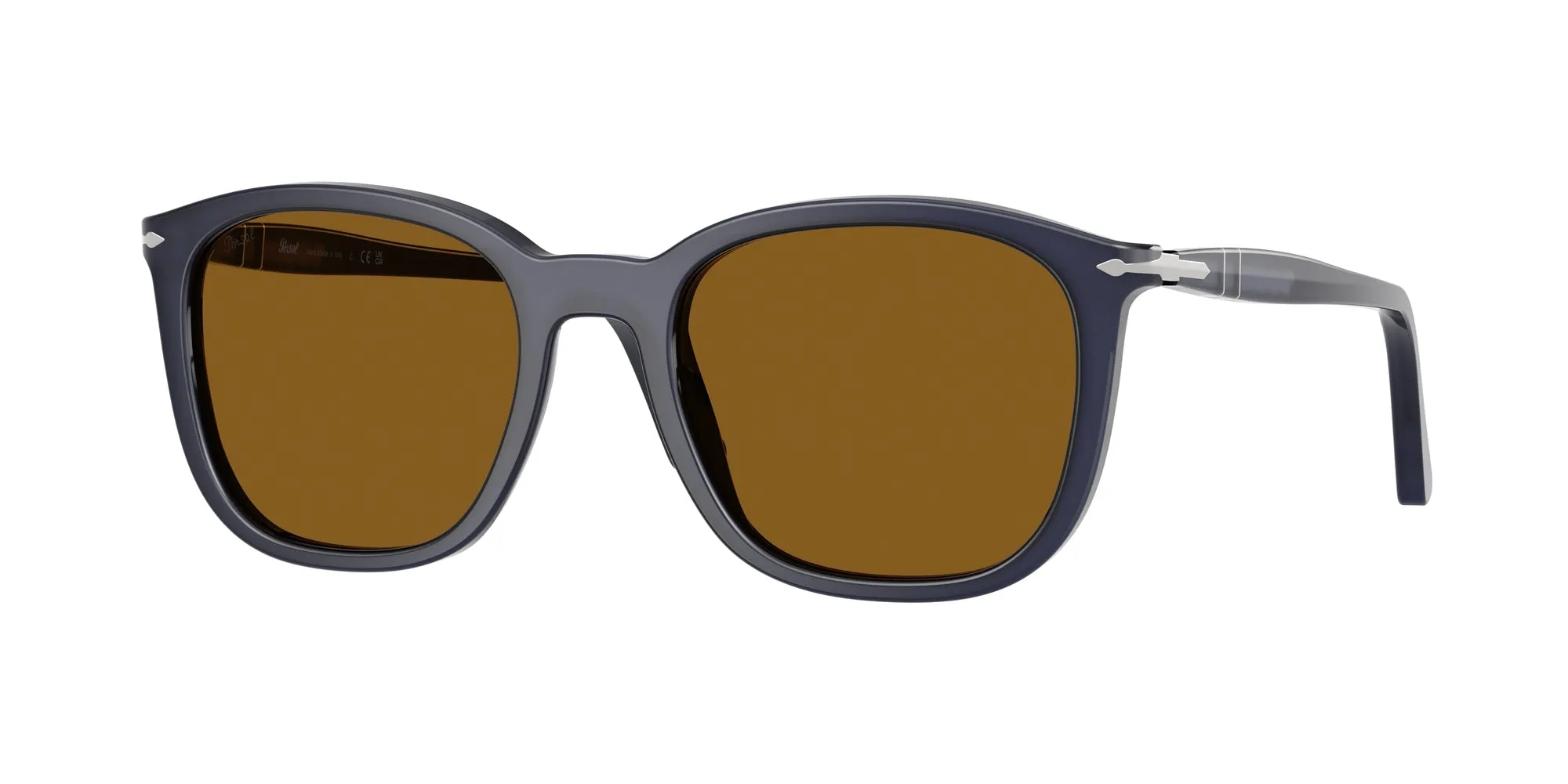 Persol PO3355S 121733 Occhiali da sole Acetato Blu Marrone Pillow Normale - immagine 1