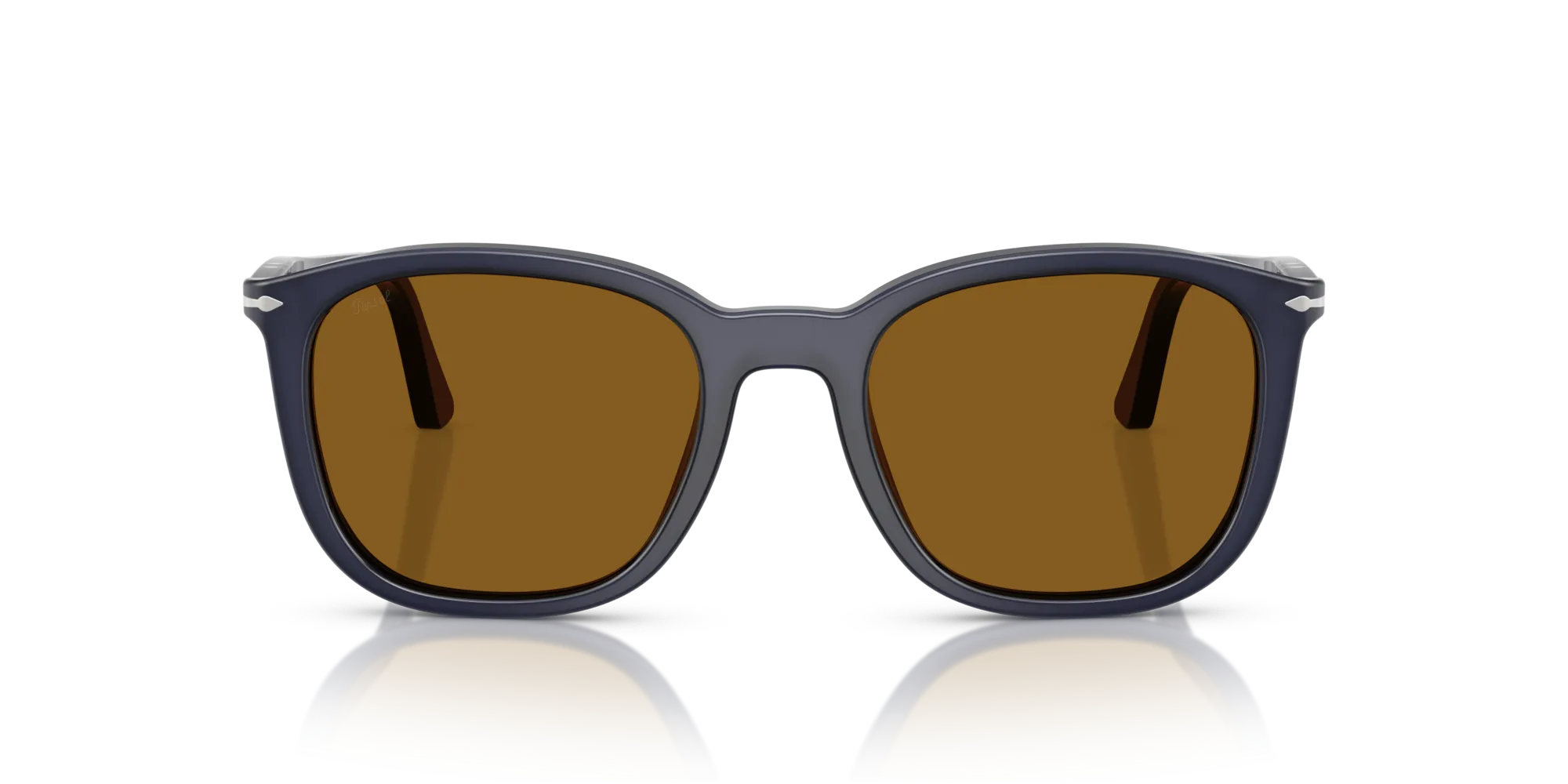 Persol PO3355S 121733 Occhiali da sole Acetato Blu Marrone Pillow Normale - immagine 3