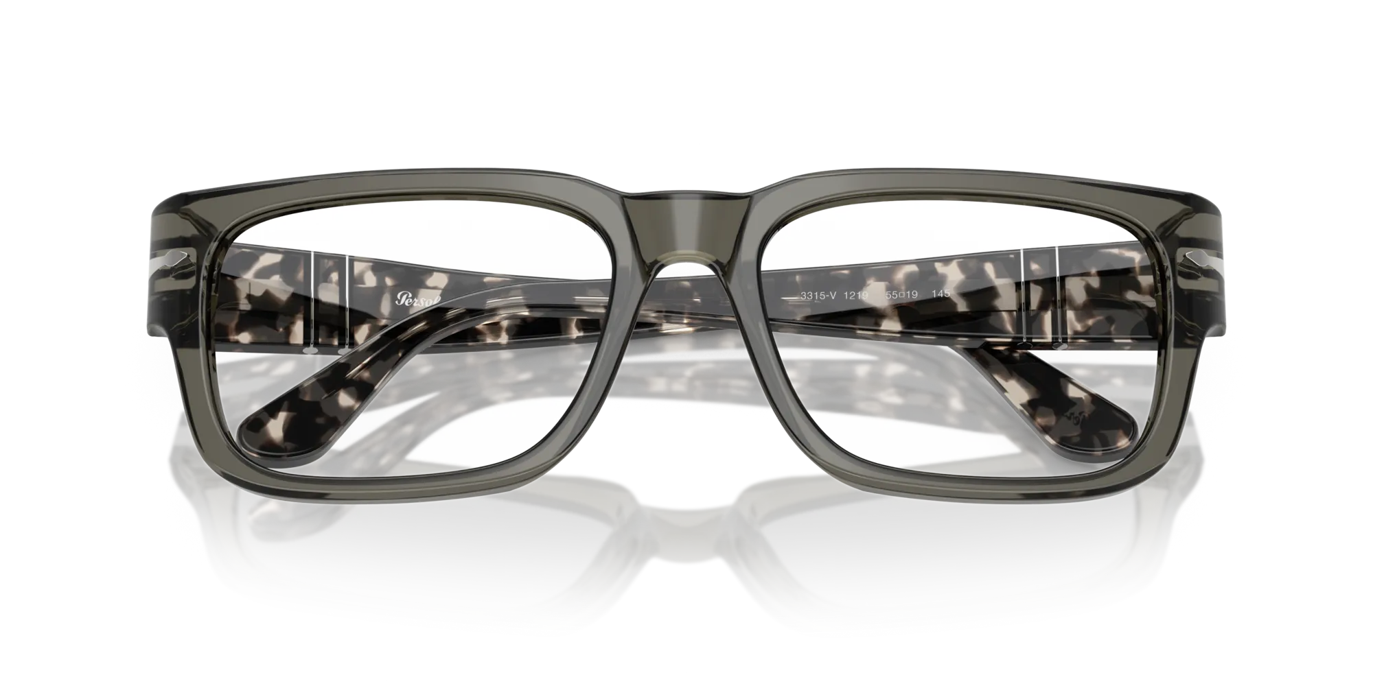 Persol PO3315V 1219 Montature da vista Acetato Grigio Squadrata Normale - immagine 2