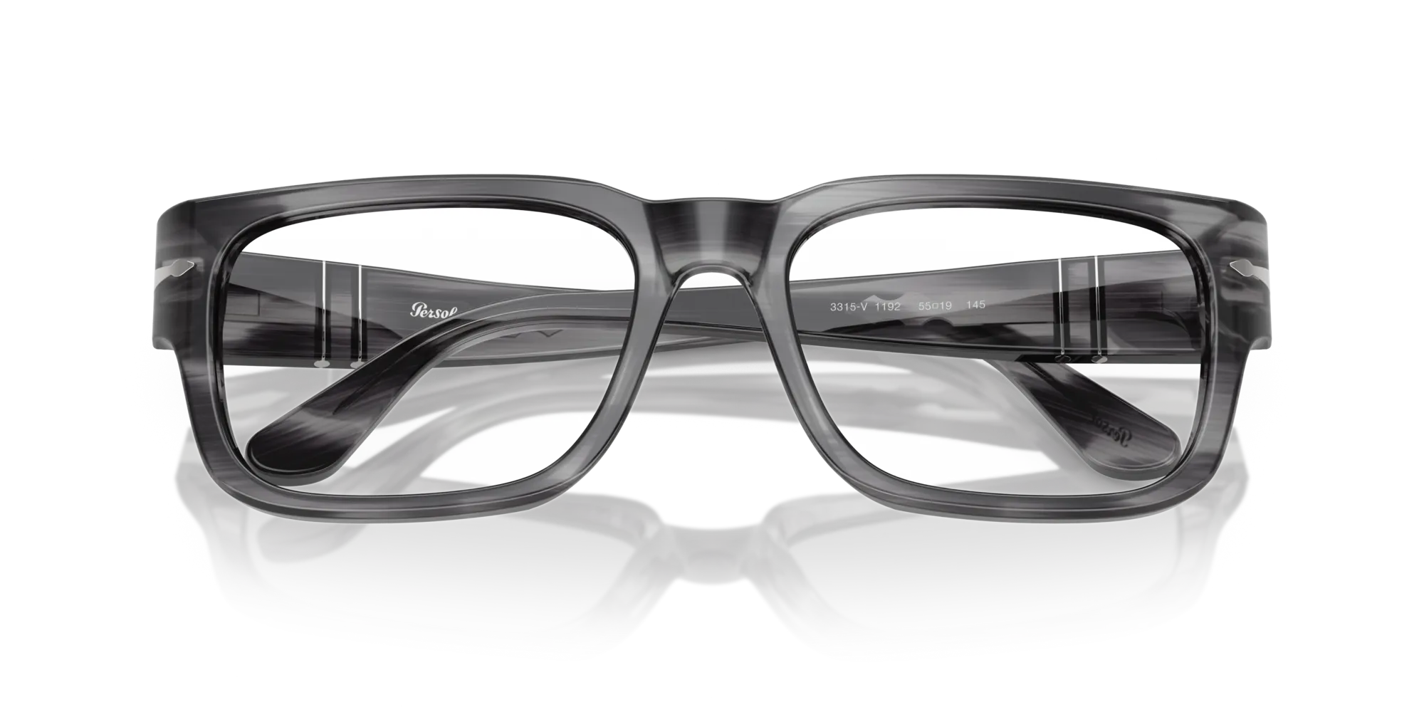 Persol PO3315V 1192 Montature da vista Acetato Grigio Squadrata Normale - immagine 2