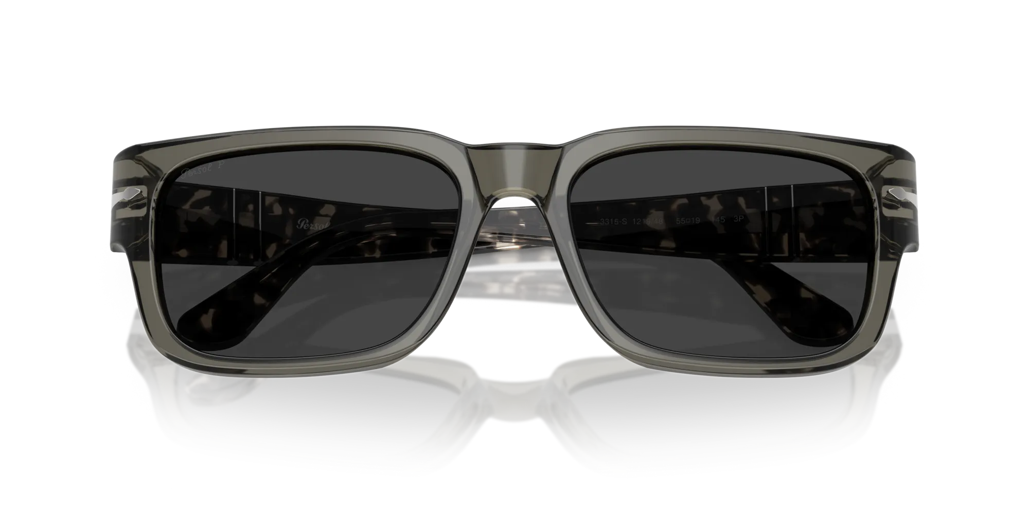 Persol PO3315S 121948 Occhiali da sole Acetato Grigio Grigio Squadrata Polarizzata - immagine 2