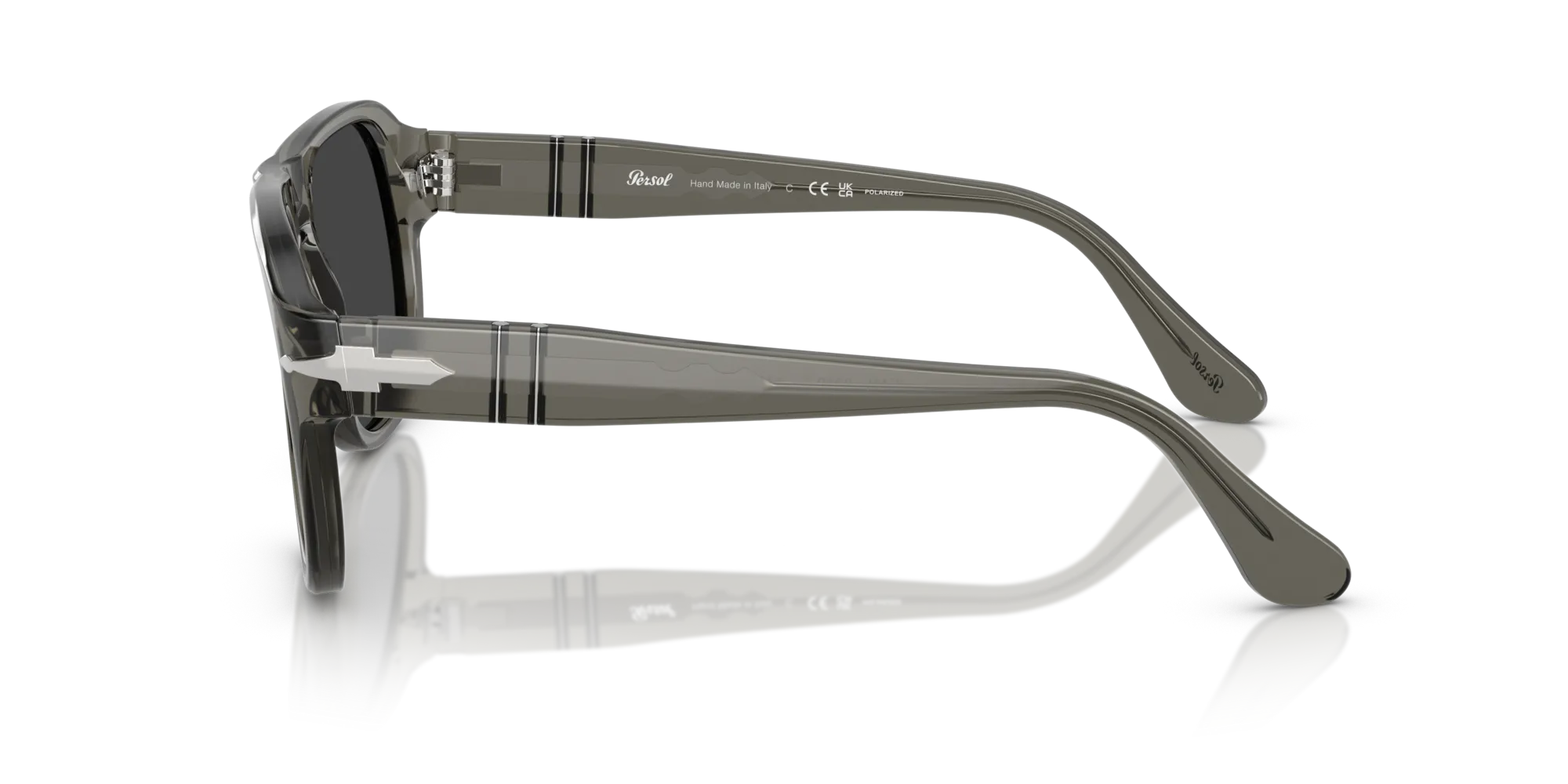 Persol PO3310S JEAN 110348 Occhiali da sole Acetato Grigio Grigio Squadrata Polarizzata - immagine 4