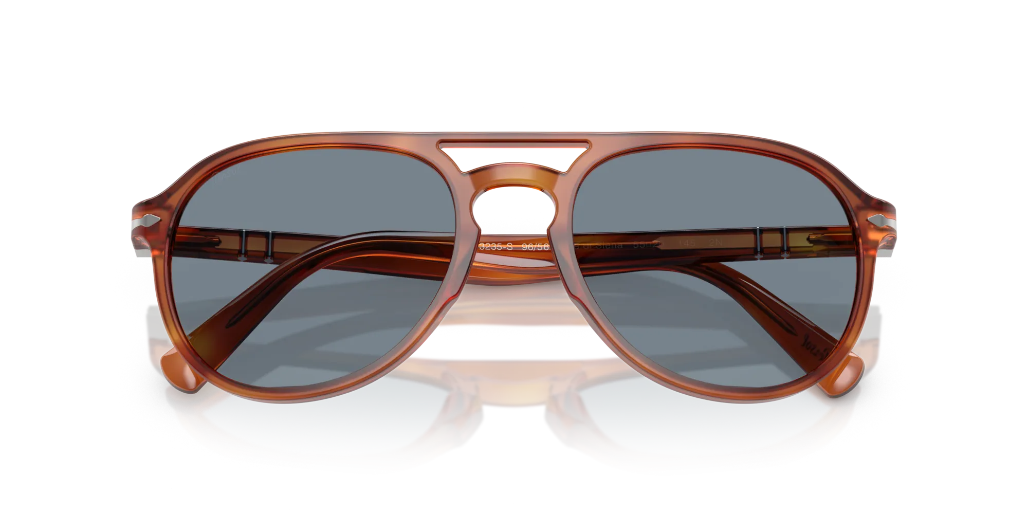 Persol PO3235S EL PROFESOR SERGIO 96/56 Occhiali da sole Acetato Marrone Blu Pilot Normale - immagine 2