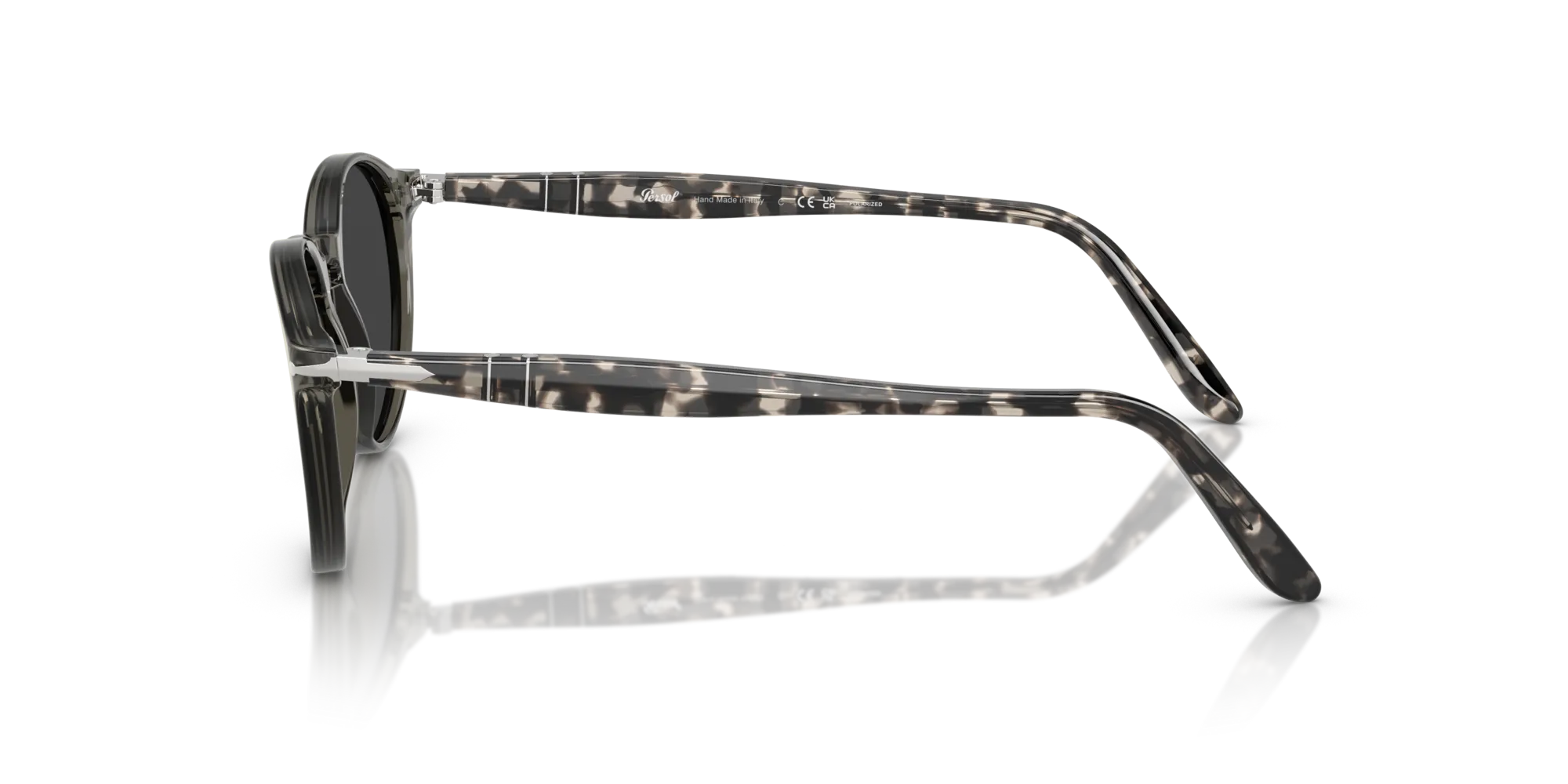 Persol PO3092SM 121948 Occhiali da sole Acetato Grigio Grigio Rotonda Polarizzata - immagine 4