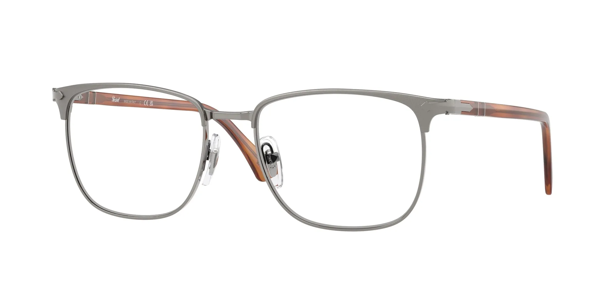 Persol PO1021V 1131 Montature da vista Metallo Grigio Trasparente Squadrata Normale - immagine 1