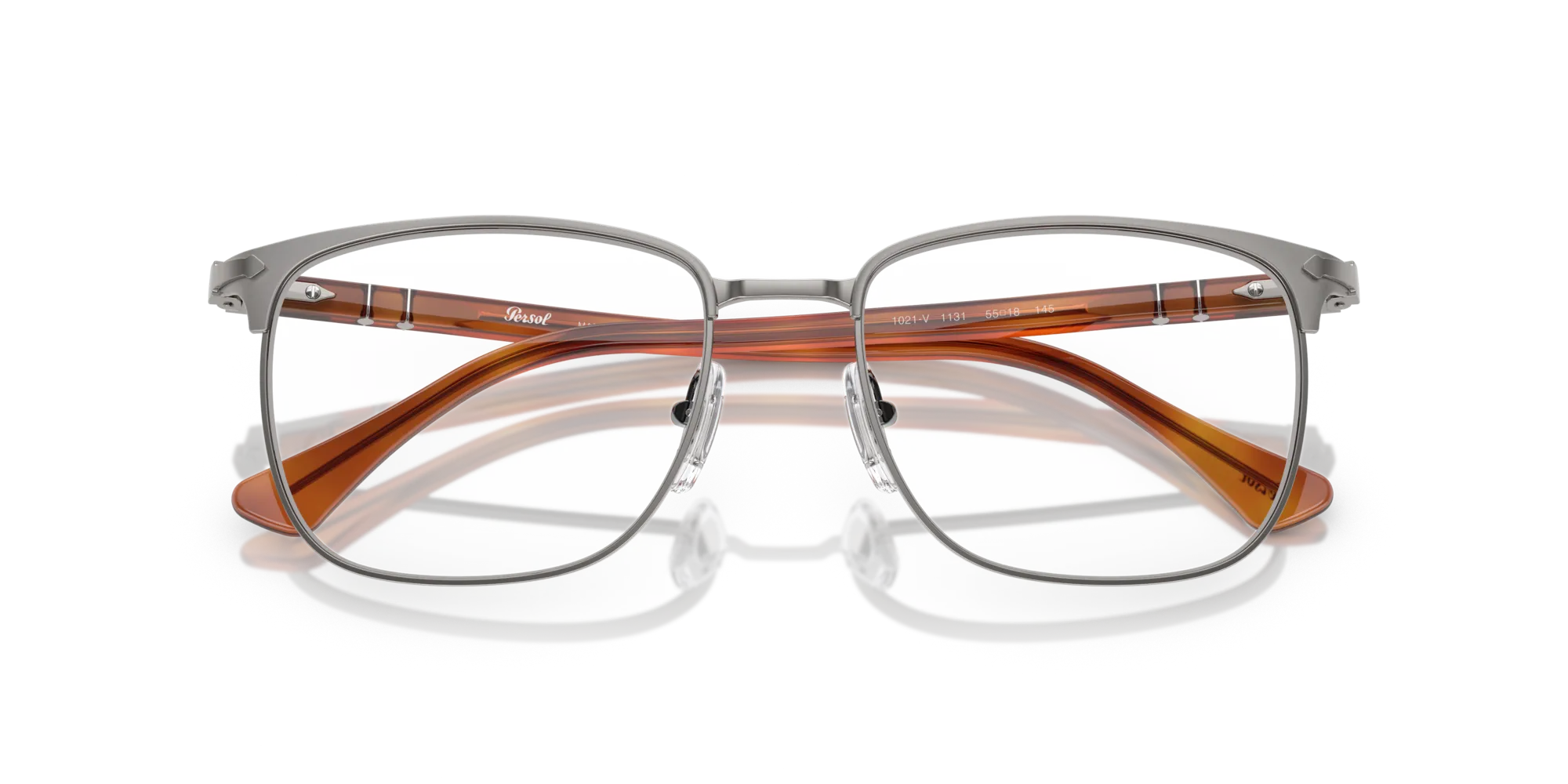 Persol PO1021V 1131 Montature da vista Metallo Grigio Trasparente Squadrata Normale - immagine 2