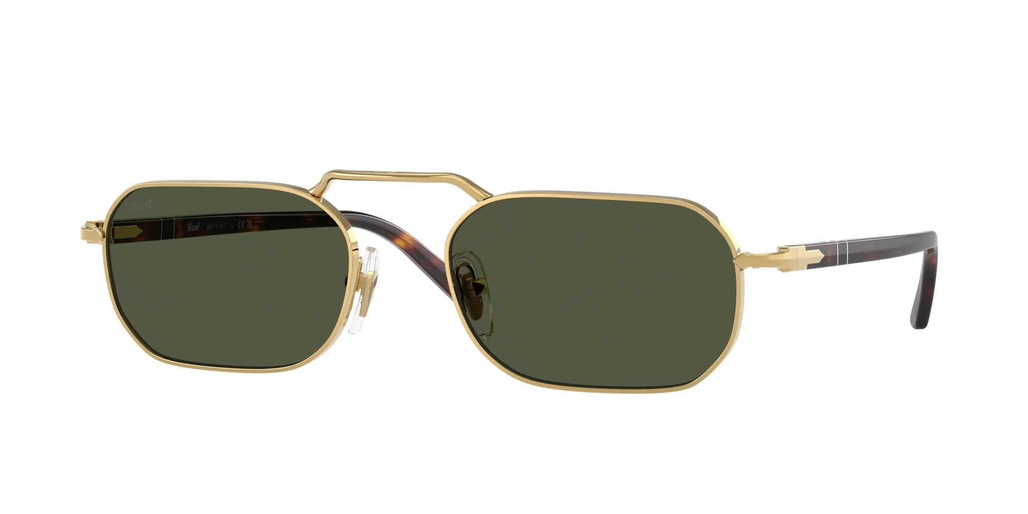 Persol PO1020S 515/31 Occhiali da sole Metallo Oro Verde Squadrata Normale - immagine 1