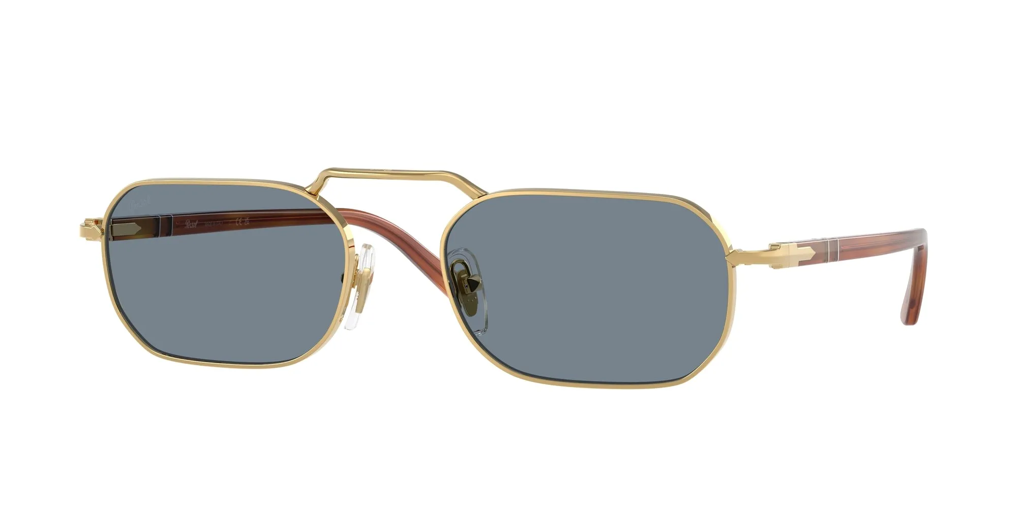 Persol PO1020S 113256 Occhiali da sole Metallo Oro Blu Squadrata Normale - immagine 1