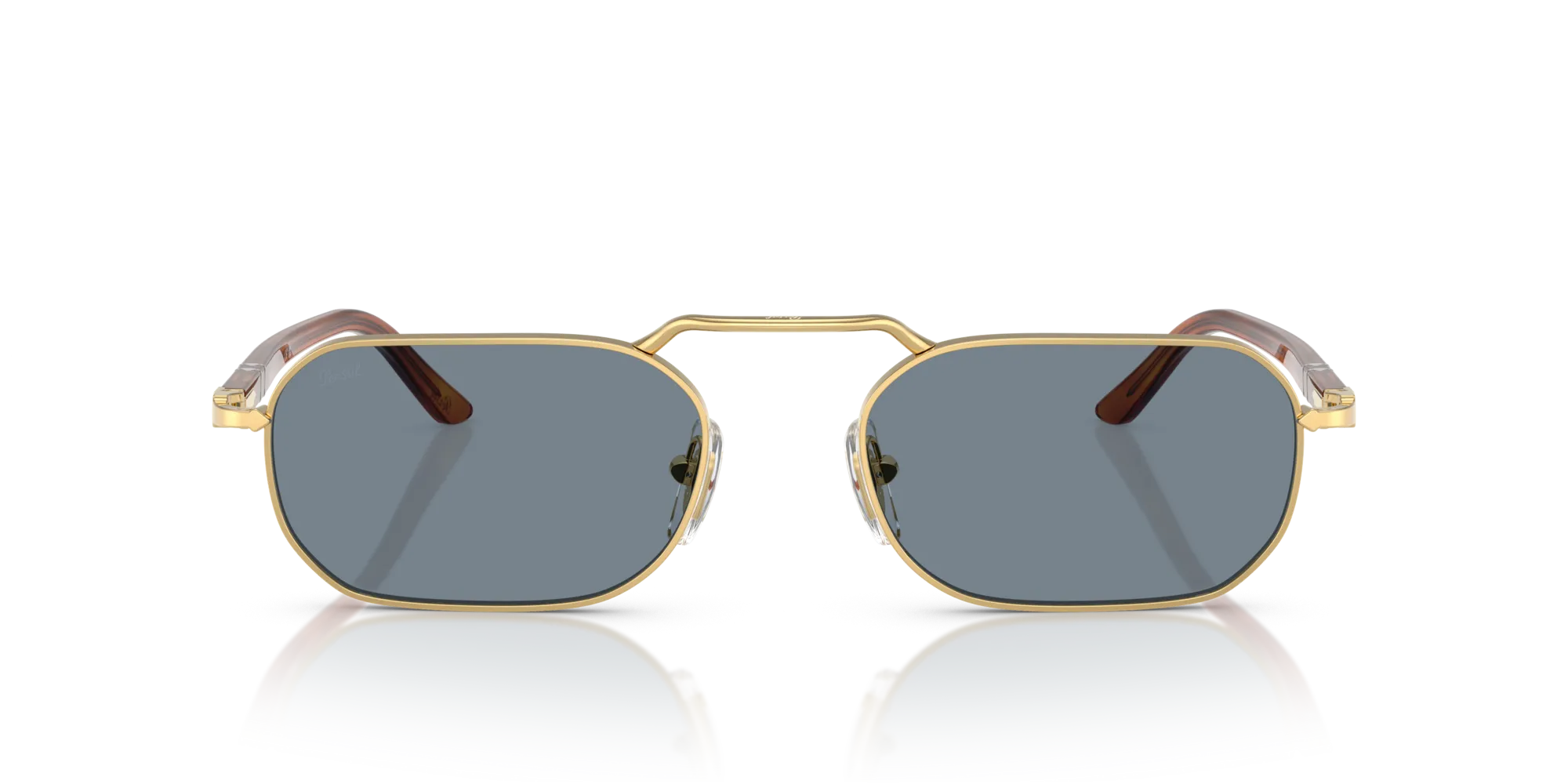 Persol PO1020S 113256 Occhiali da sole Metallo Oro Blu Squadrata Normale - immagine 3