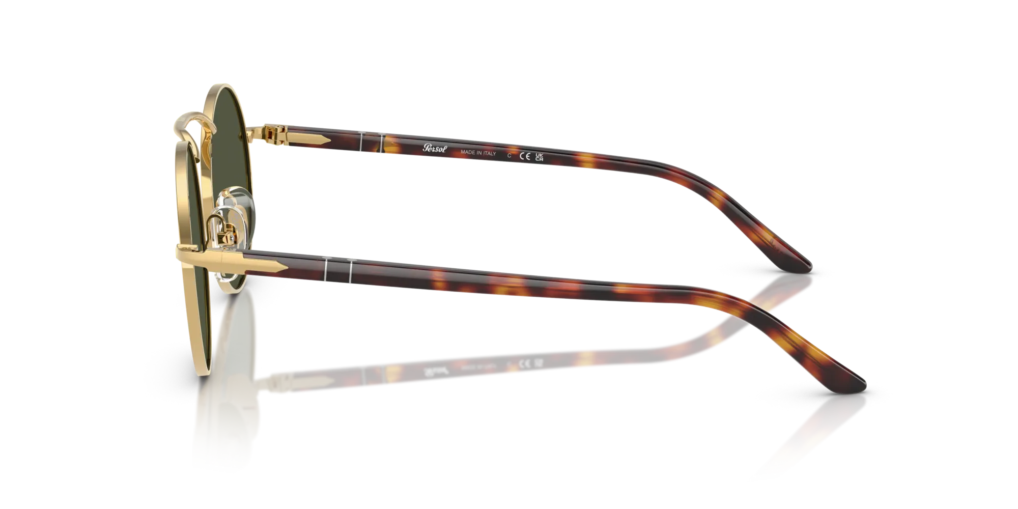 Persol PO1019S 515/31 Occhiali da sole Metallo Oro Verde Squadrata Normale - immagine 4