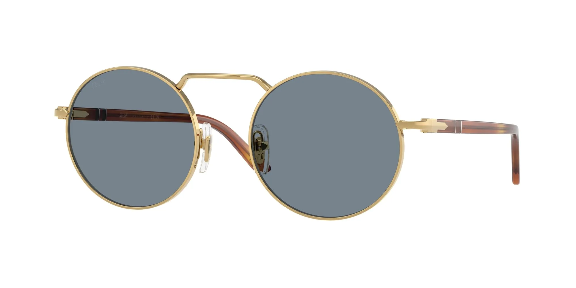 Persol PO1019S 113256 Occhiali da sole Metallo Oro Blu Squadrata Normale - immagine 1