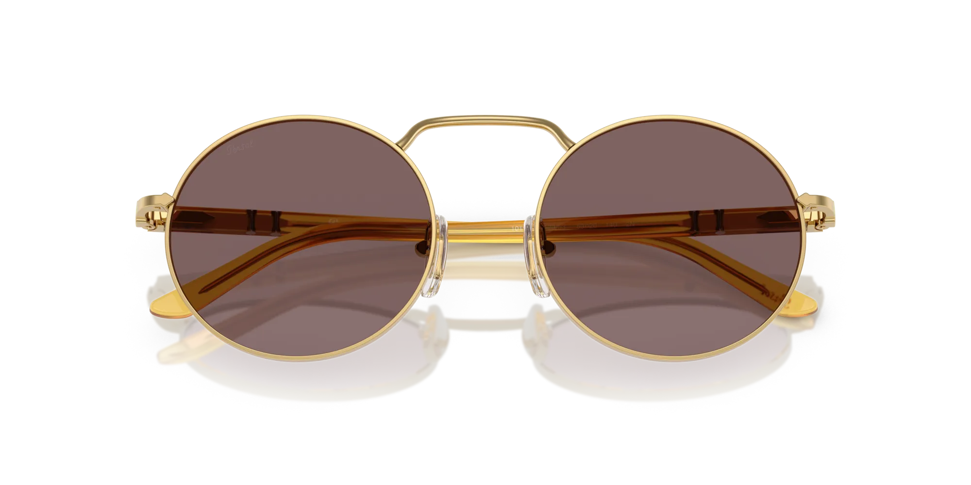 Persol PO1019S 112953 Occhiali da sole Metallo Oro Viola Squadrata Normale - immagine 2