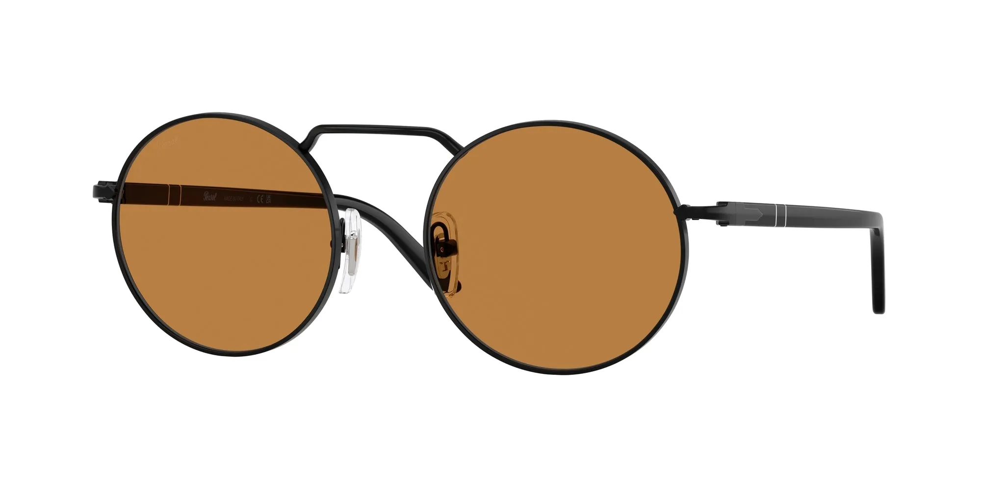 Persol PO1019S 107853 Occhiali da sole Metallo Nero Giallo Squadrata Normale - immagine 1