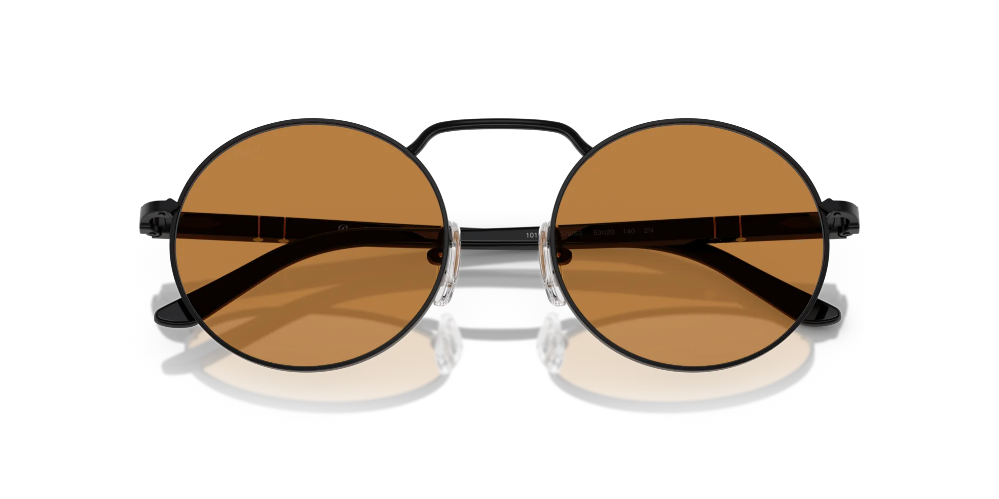 Persol PO1019S 107853 Occhiali da sole Metallo Nero Giallo Squadrata Normale - immagine 2