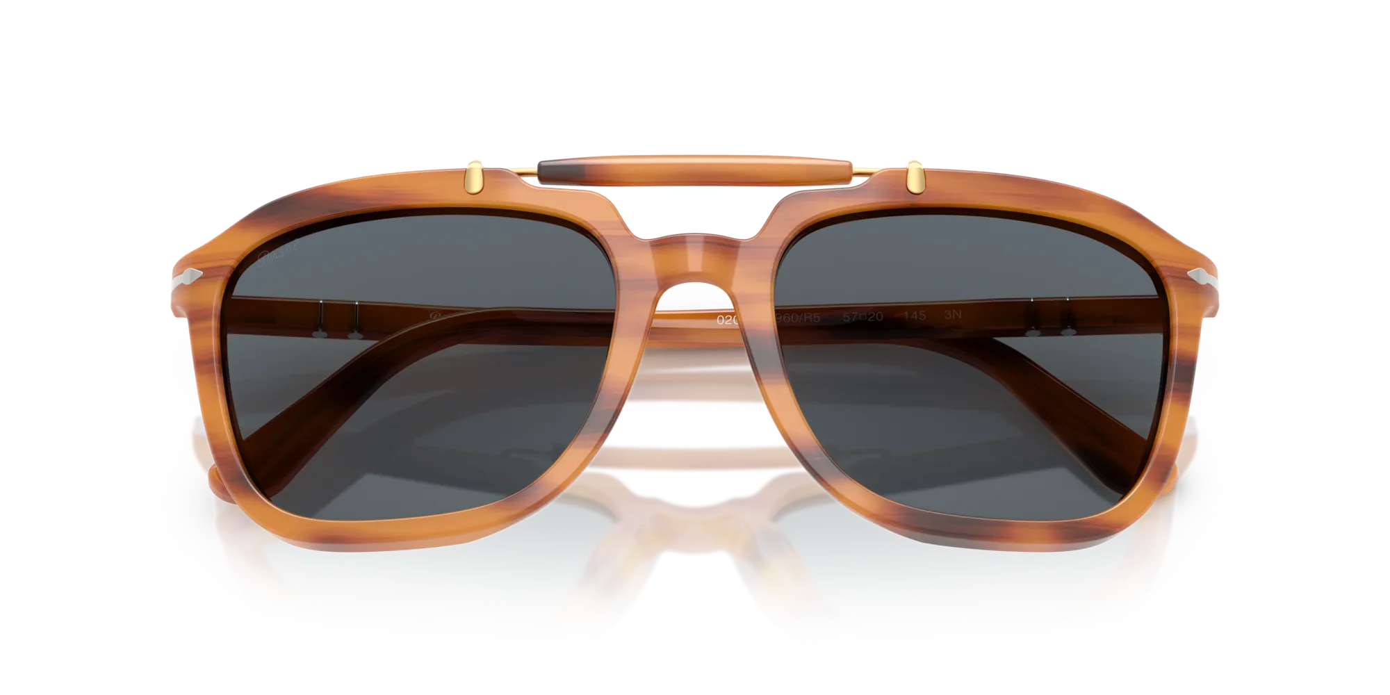 Persol PO0203S 960/R5 Occhiali da sole Acetato Tartaruga Blu Squadrata Normale - immagine 2