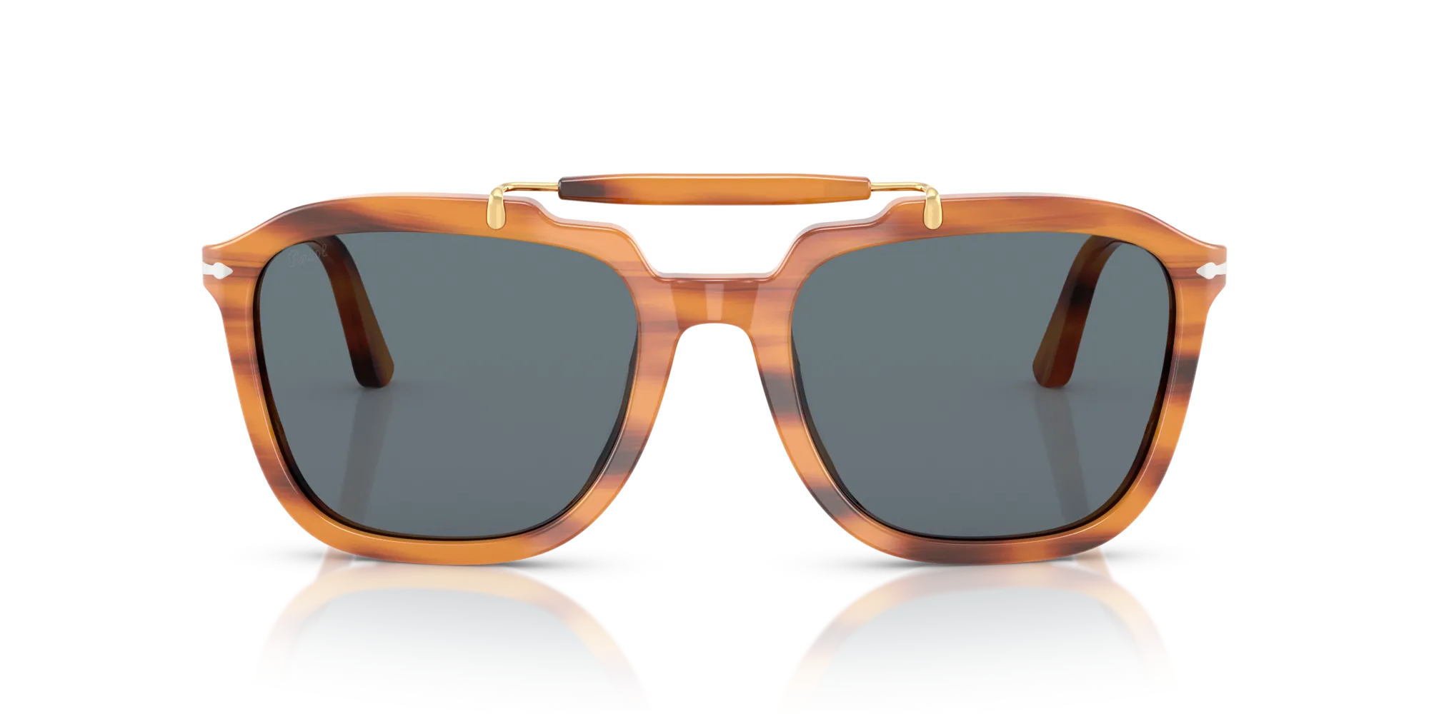 Persol PO0203S 960/R5 Occhiali da sole Acetato Tartaruga Blu Squadrata Normale - immagine 3