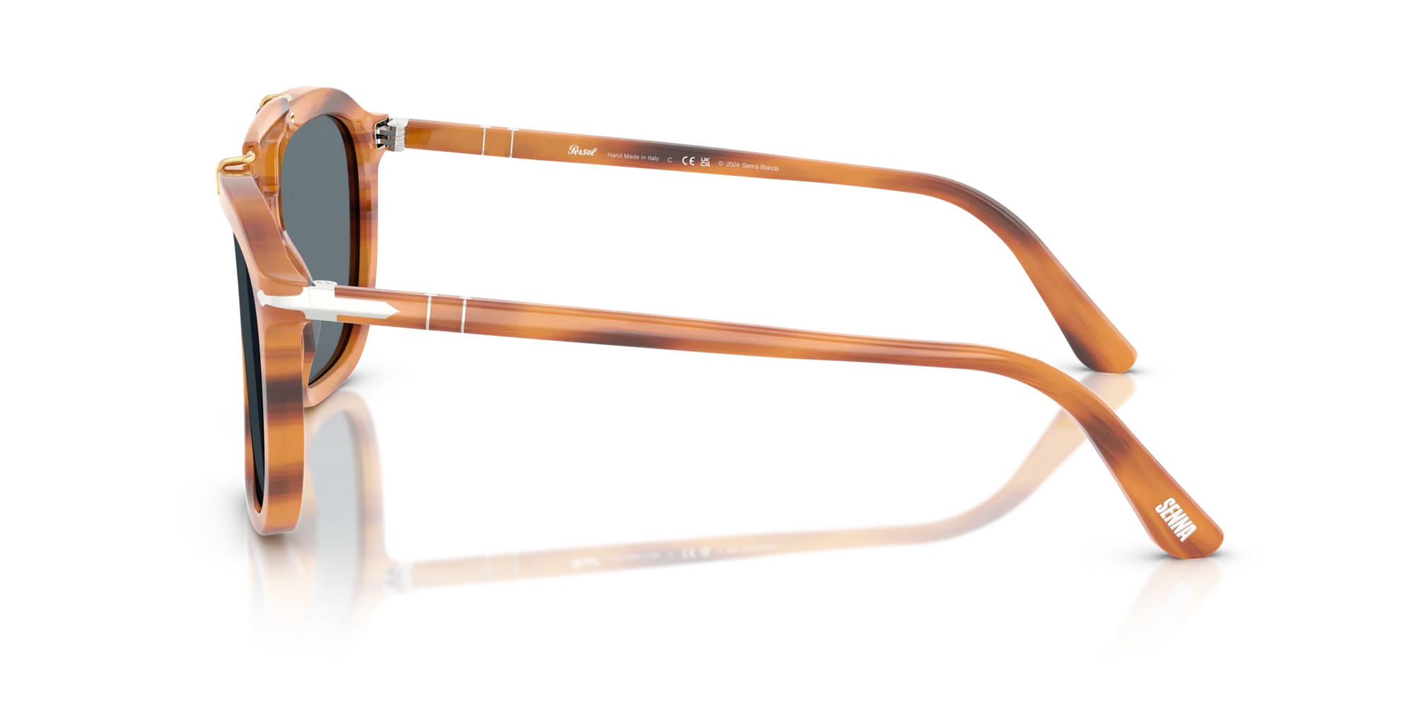 Persol PO0203S 960/R5 Occhiali da sole Acetato Tartaruga Blu Squadrata Normale - immagine 4
