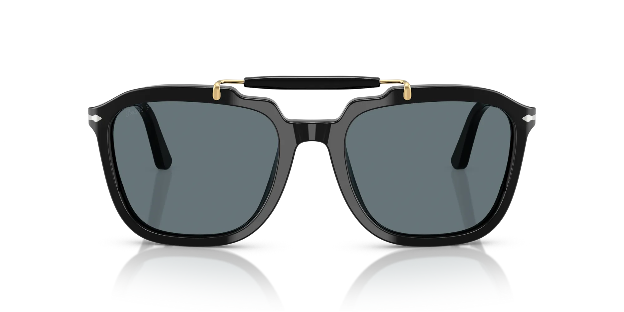 Persol PO0203S 95/3R Occhiali da sole Acetato Nero Blu Squadrata Polarizzata - immagine 3