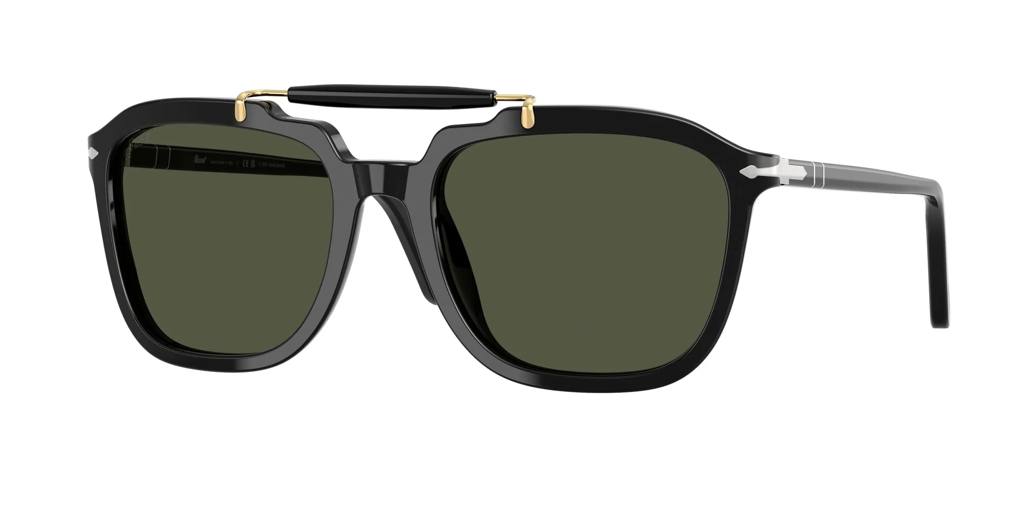 Persol PO0203S 95/31 Occhiali da sole Acetato Nero Verde Squadrata Normale - immagine 1