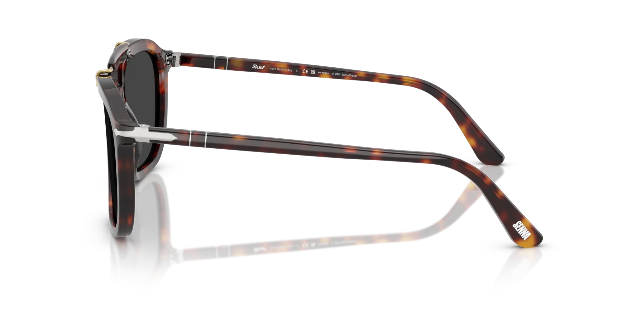 Persol PO0203S 24/48 Occhiali da sole Acetato Tartaruga Grigio Squadrata Polarizzata - immagine 4