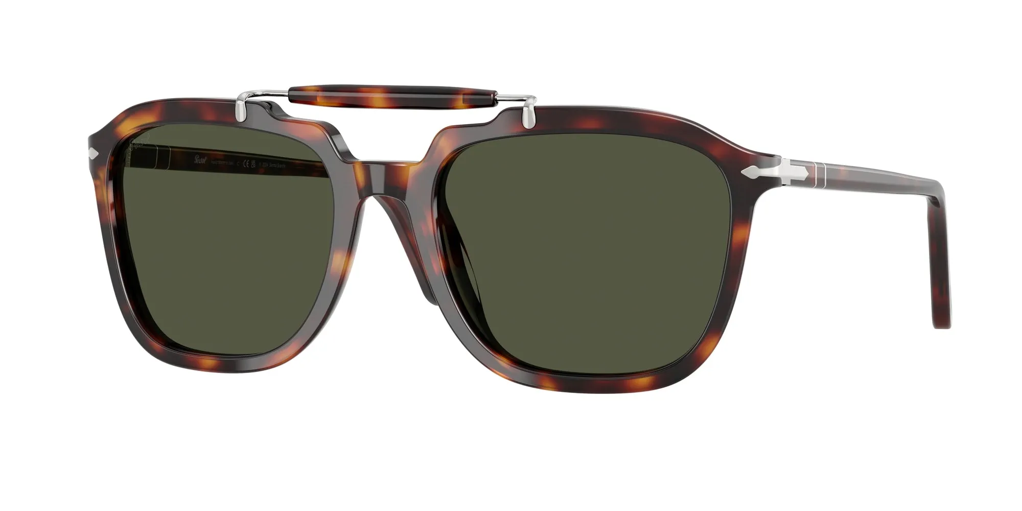 Persol PO0203S 24/31 Occhiali da sole Acetato Tartaruga Verde Squadrata Normale - immagine 1