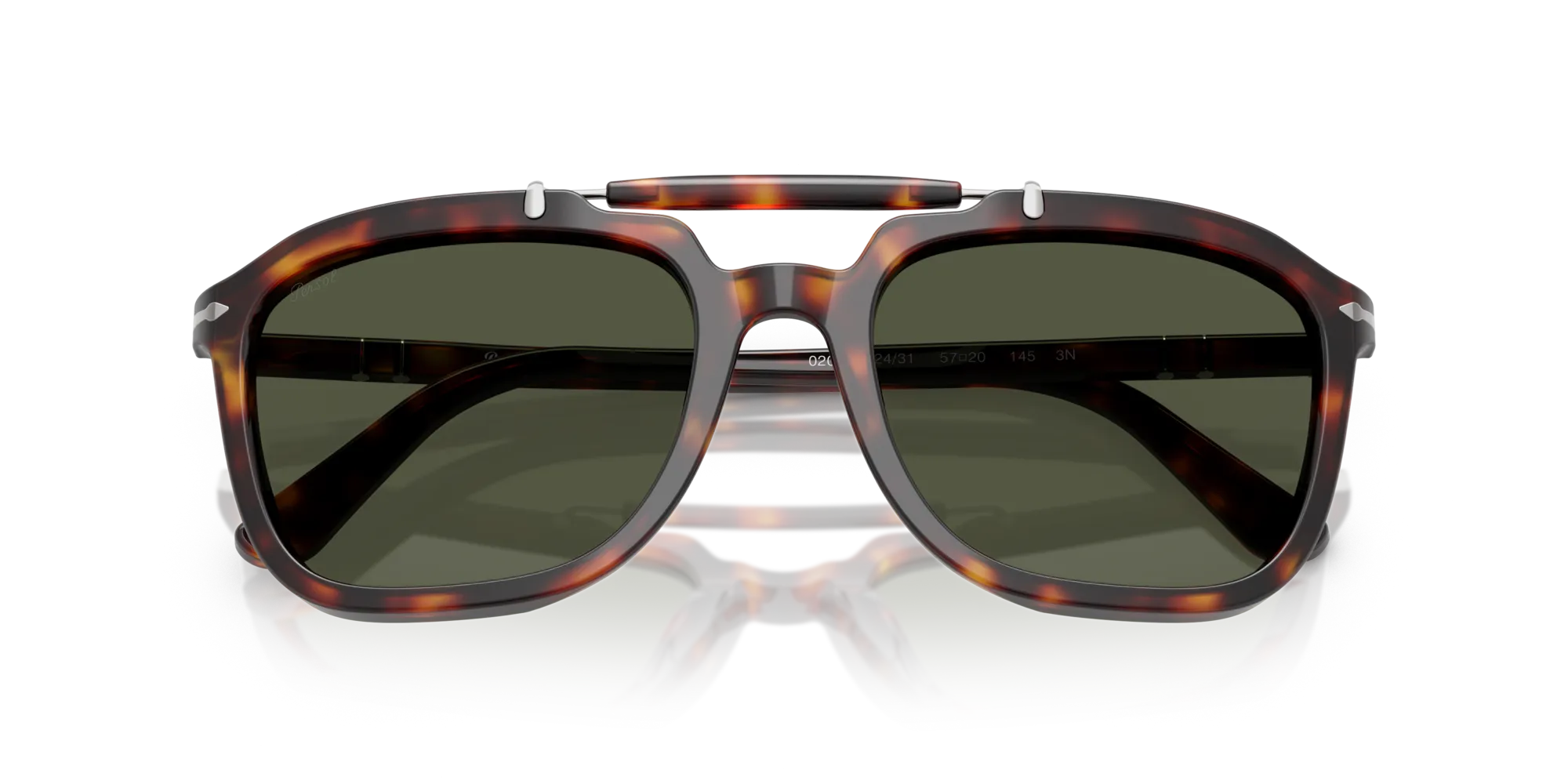Persol PO0203S 24/31 Occhiali da sole Acetato Tartaruga Verde Squadrata Normale - immagine 2