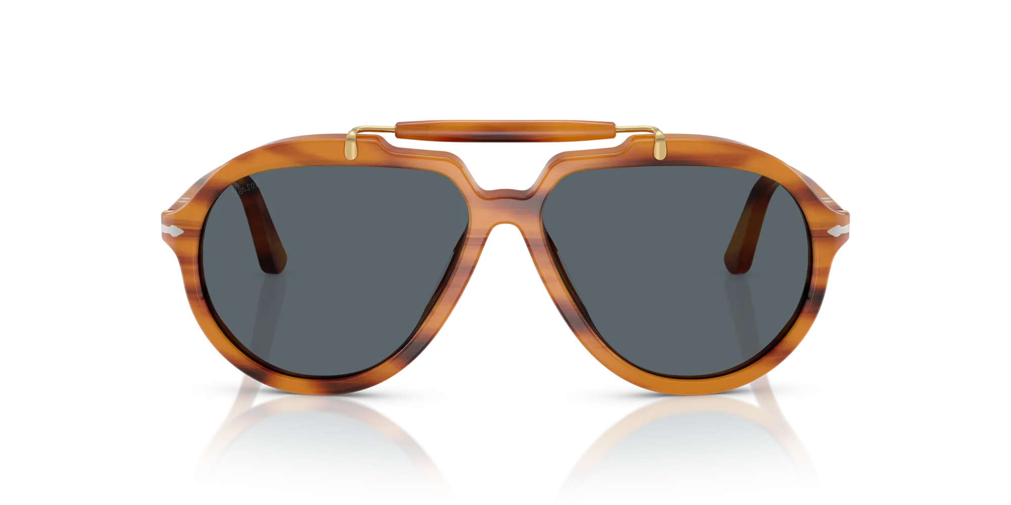 Persol PO0202S 960/R5 Occhiali da sole Acetato Tartaruga Blu Squadrata Normale - immagine 3