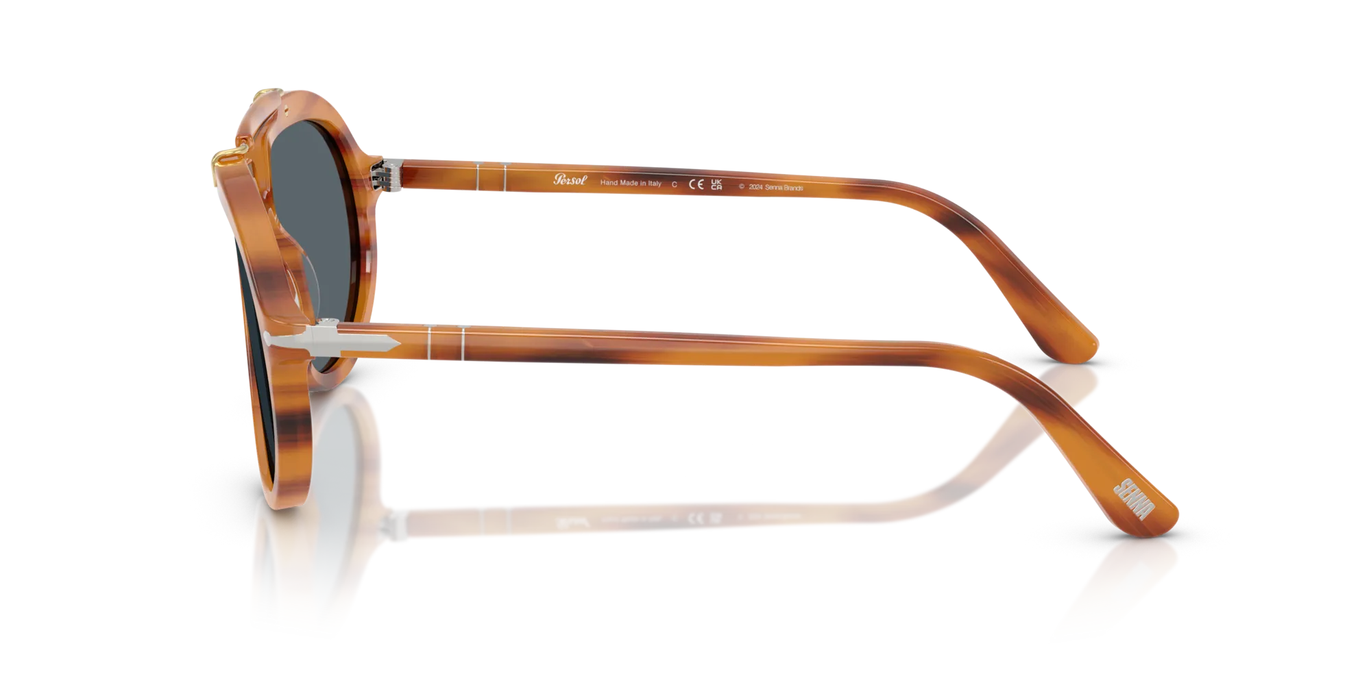 Persol PO0202S 960/R5 Occhiali da sole Acetato Tartaruga Blu Squadrata Normale - immagine 4