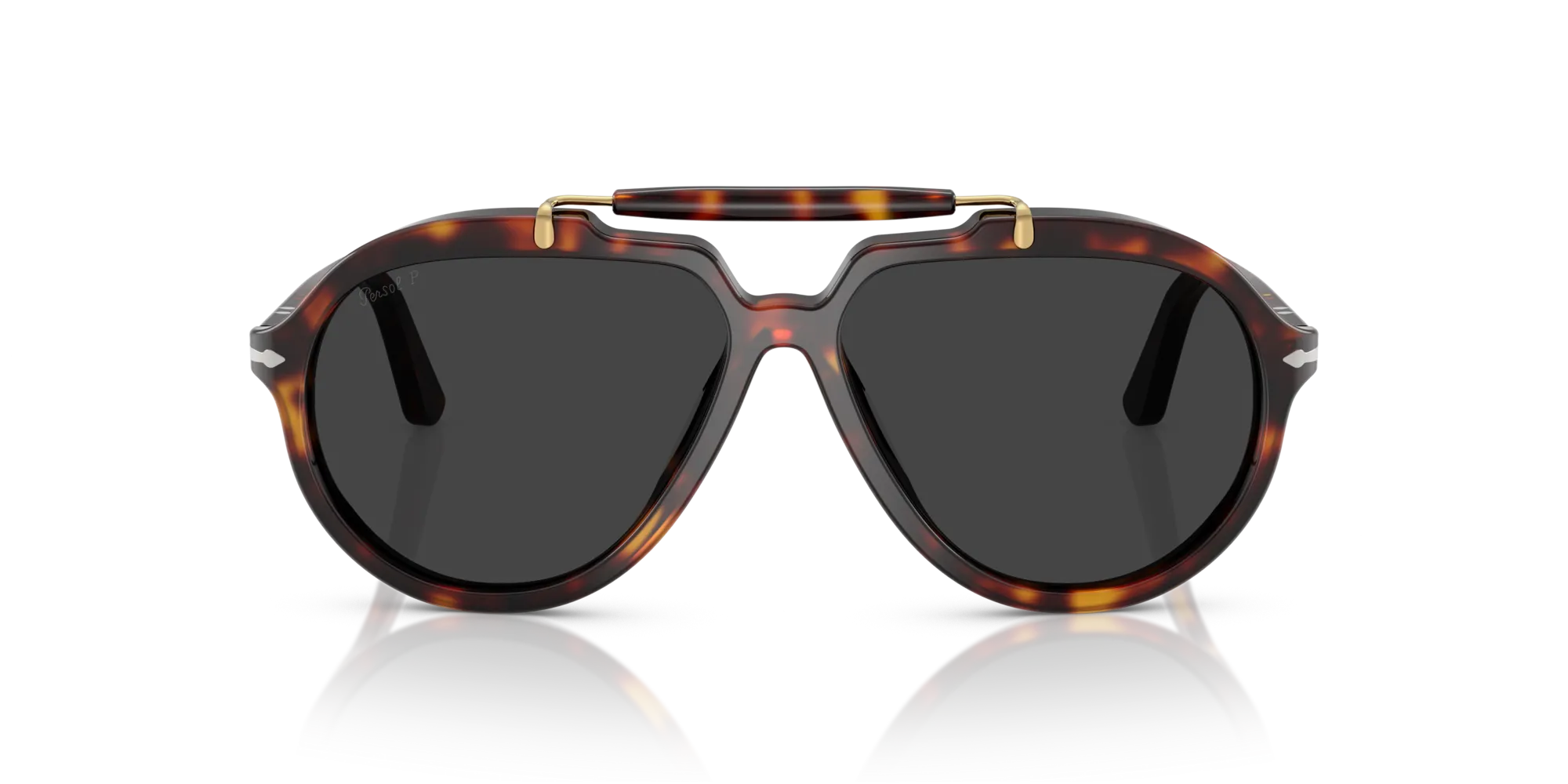 Persol PO0202S 24/48 Occhiali da sole Acetato Tartaruga Grigio Squadrata Polarizzata - immagine 3