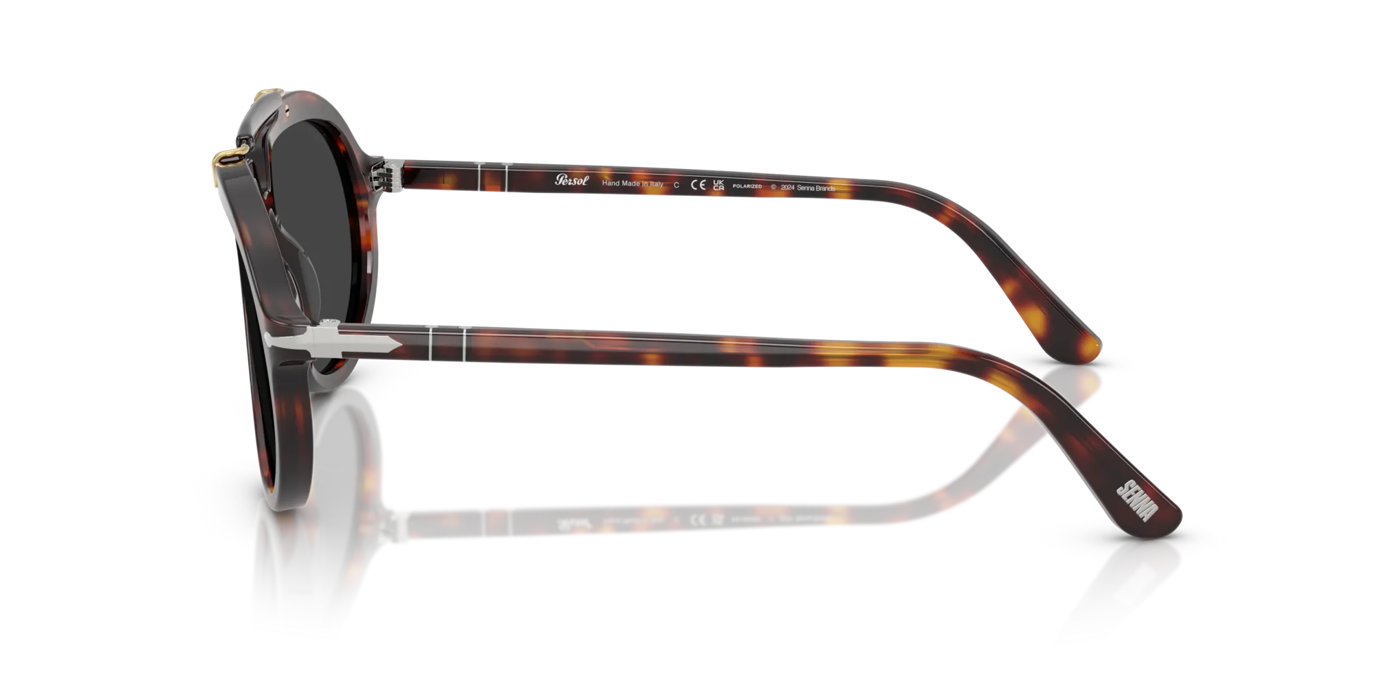 Persol PO0202S 24/48 Occhiali da sole Acetato Tartaruga Grigio Squadrata Polarizzata - immagine 4