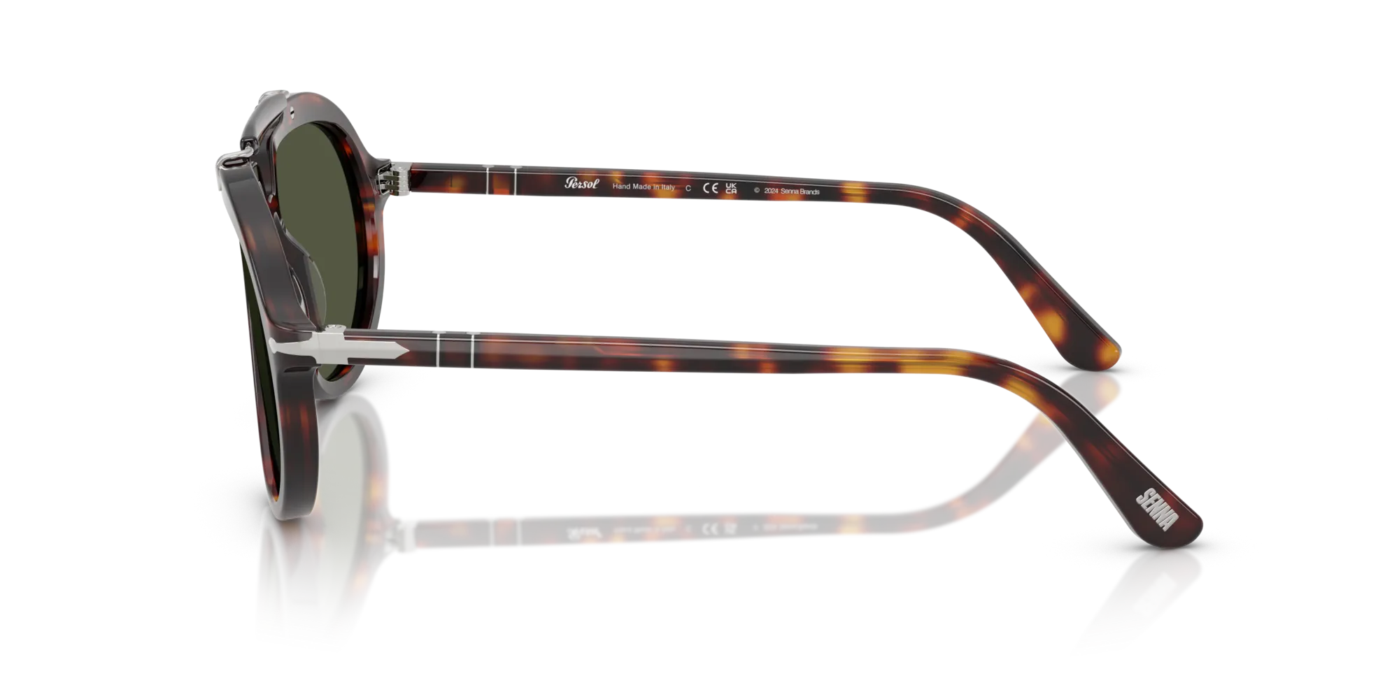 Persol PO0202S 24/31 Occhiali da sole Acetato Tartaruga Verde Squadrata Normale - immagine 4