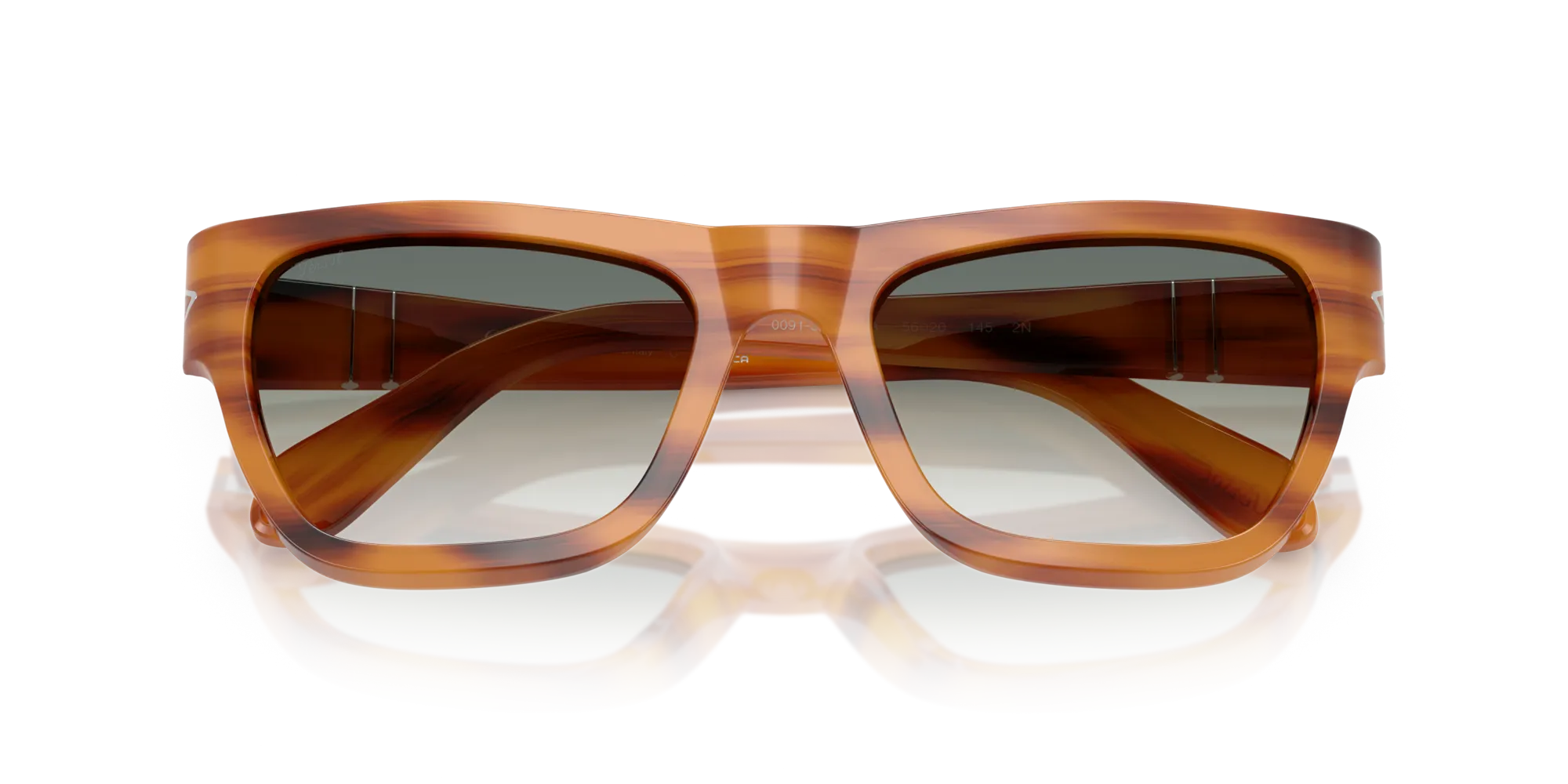 Persol PO0091S 960/3A Occhiali da sole Acetato Tartaruga Verde Farfalla Normale Sfumato - immagine 2