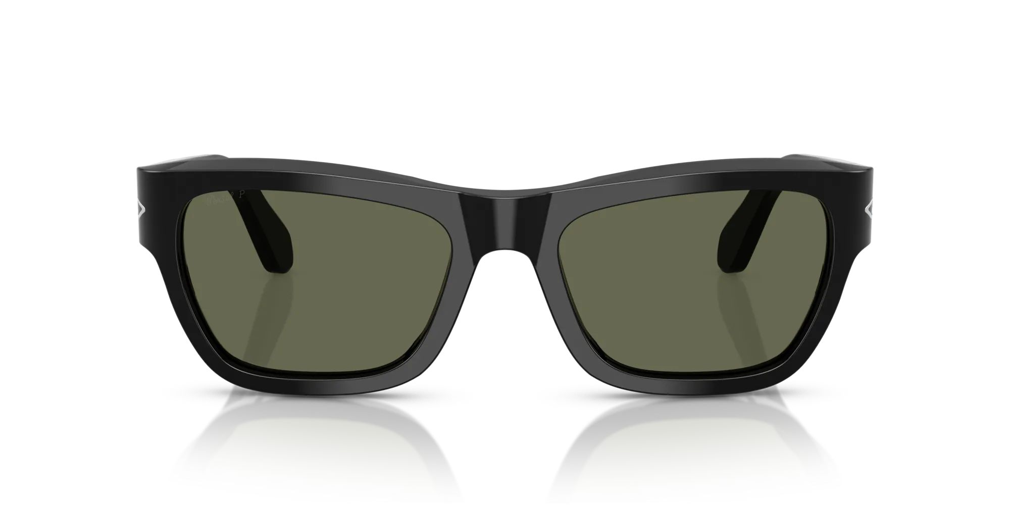 Persol PO0091S 95/58 Occhiali da sole Acetato Nero Verde Farfalla Polarizzata - immagine 3