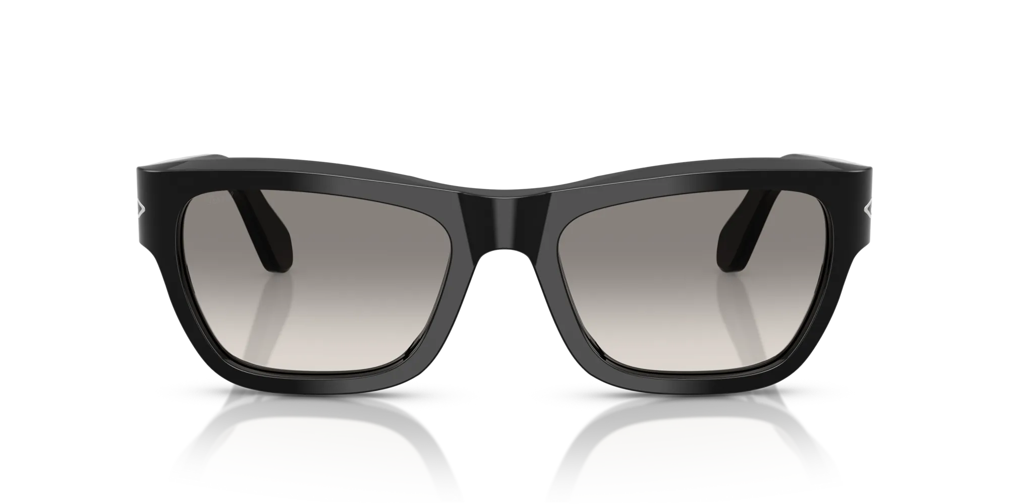 Persol PO0091S 95/32 Occhiali da sole Acetato Nero Grigio Farfalla Normale Sfumato - immagine 3