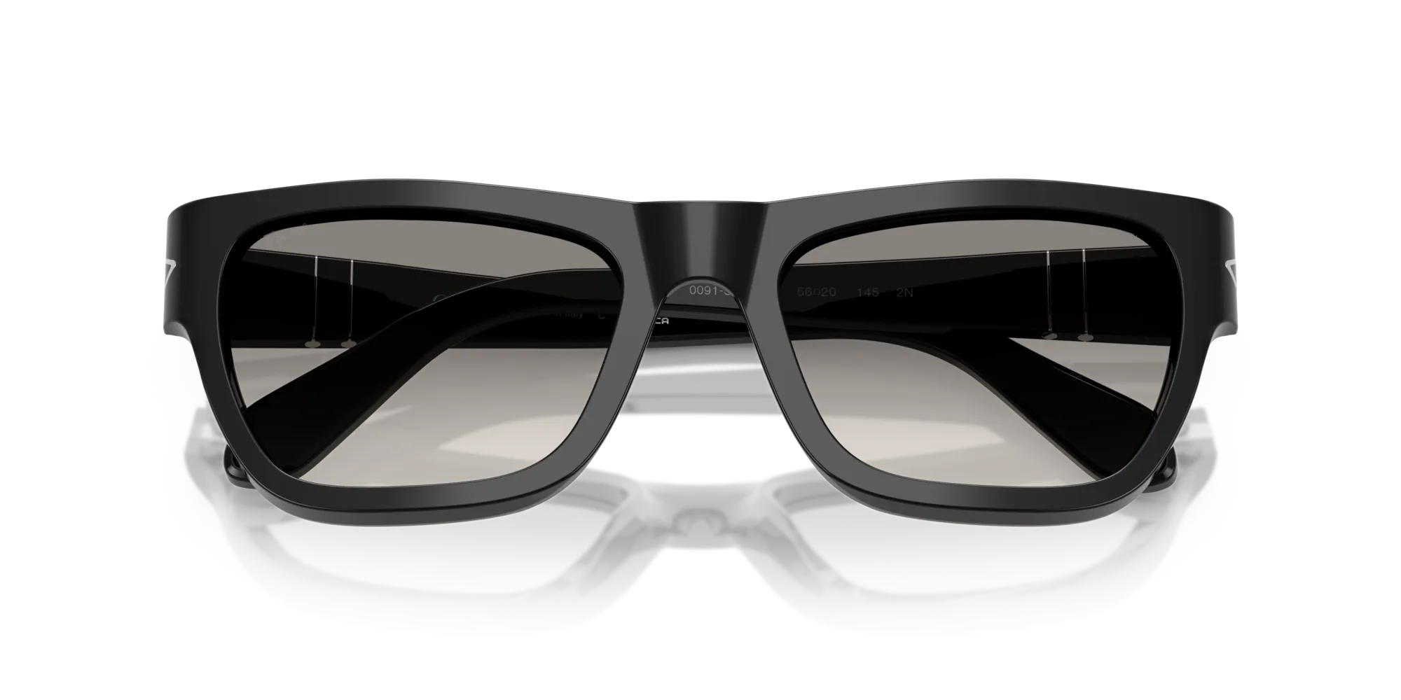 Persol PO0091S 95/32 Occhiali da sole Acetato Nero Grigio Farfalla Normale Sfumato - immagine 2