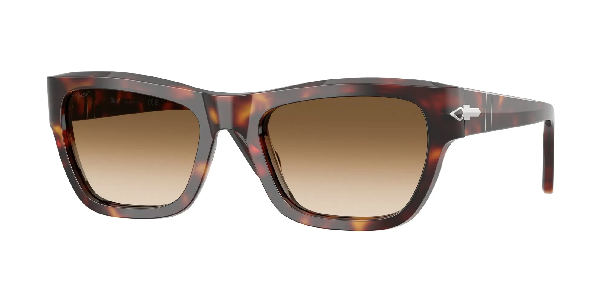 Persol PO0091S 24/51 Occhiali da sole Acetato Tartaruga Marrone Farfalla Normale Sfumato - immagine 1