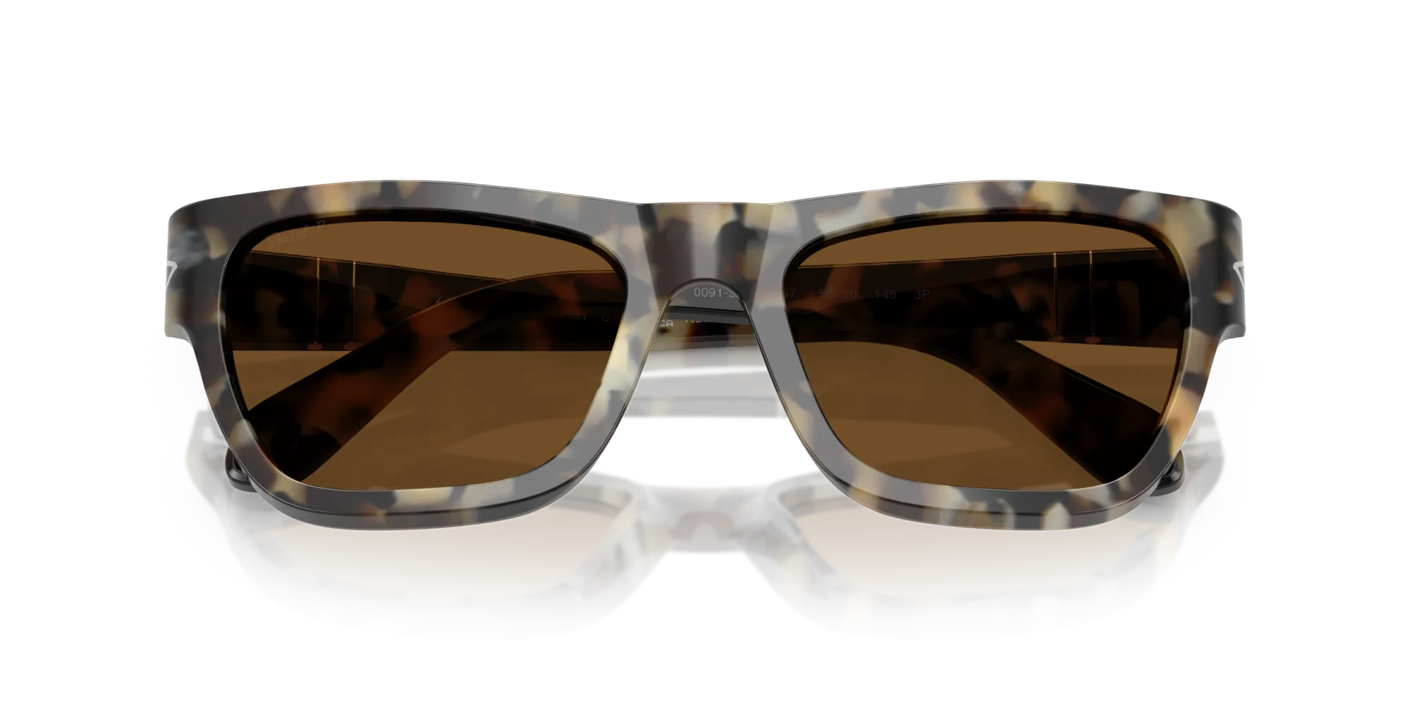 Persol PO0091S 107157 Occhiali da sole Acetato Tartaruga Marrone Farfalla Polarizzata - immagine 2