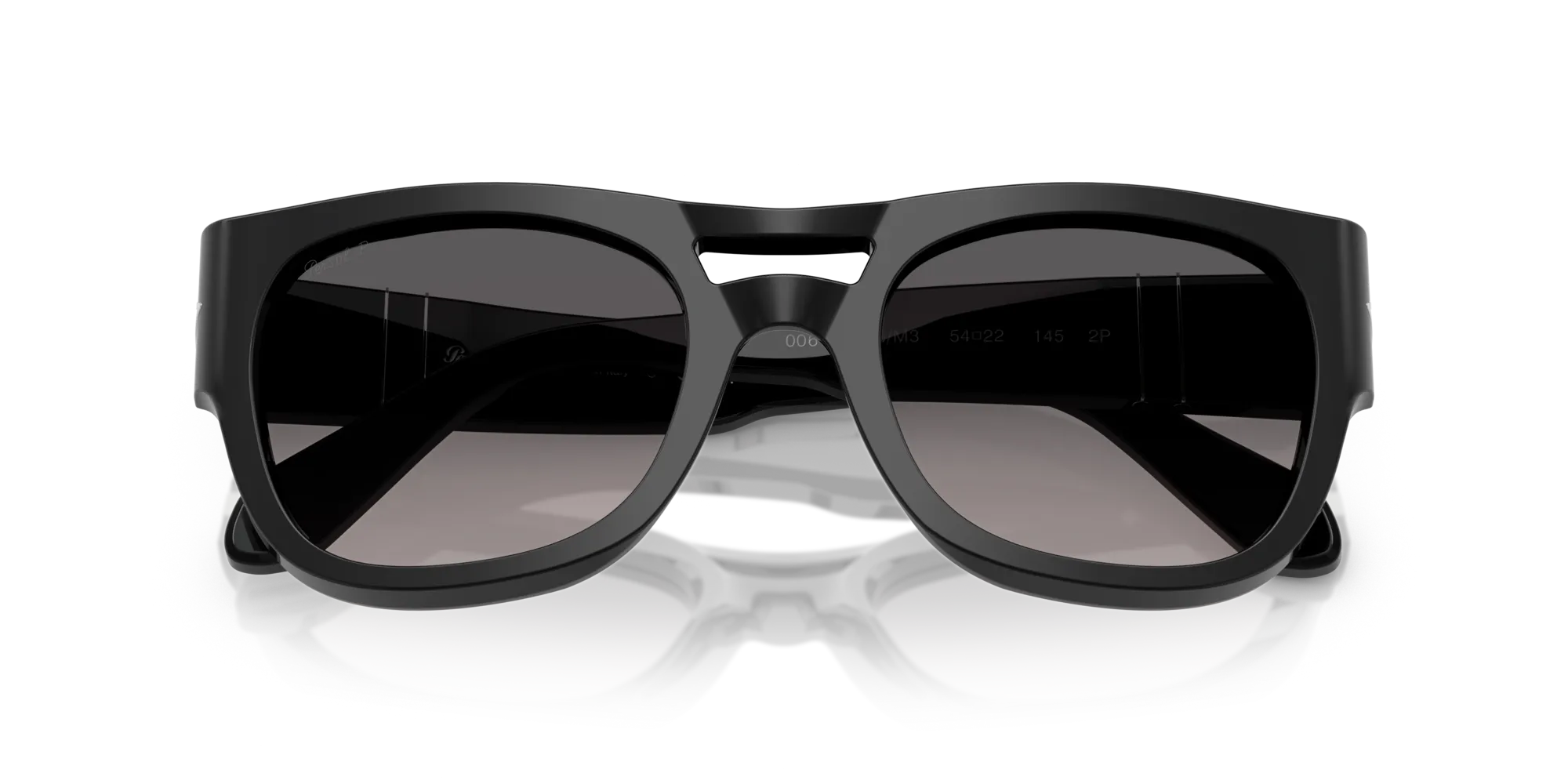 Persol PO0064S 95/M3 Occhiali da sole Acetato Nero Grigio Pillow Polarizzata Sfumato - immagine 2