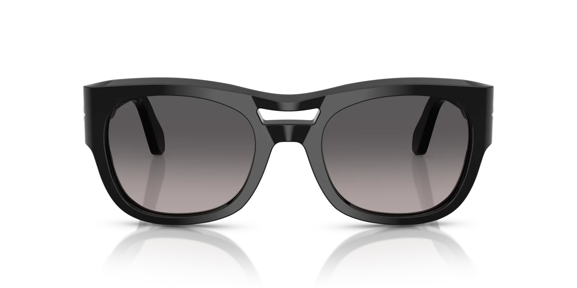 Persol PO0064S 95/M3 Occhiali da sole Acetato Nero Grigio Pillow Polarizzata Sfumato - immagine 3