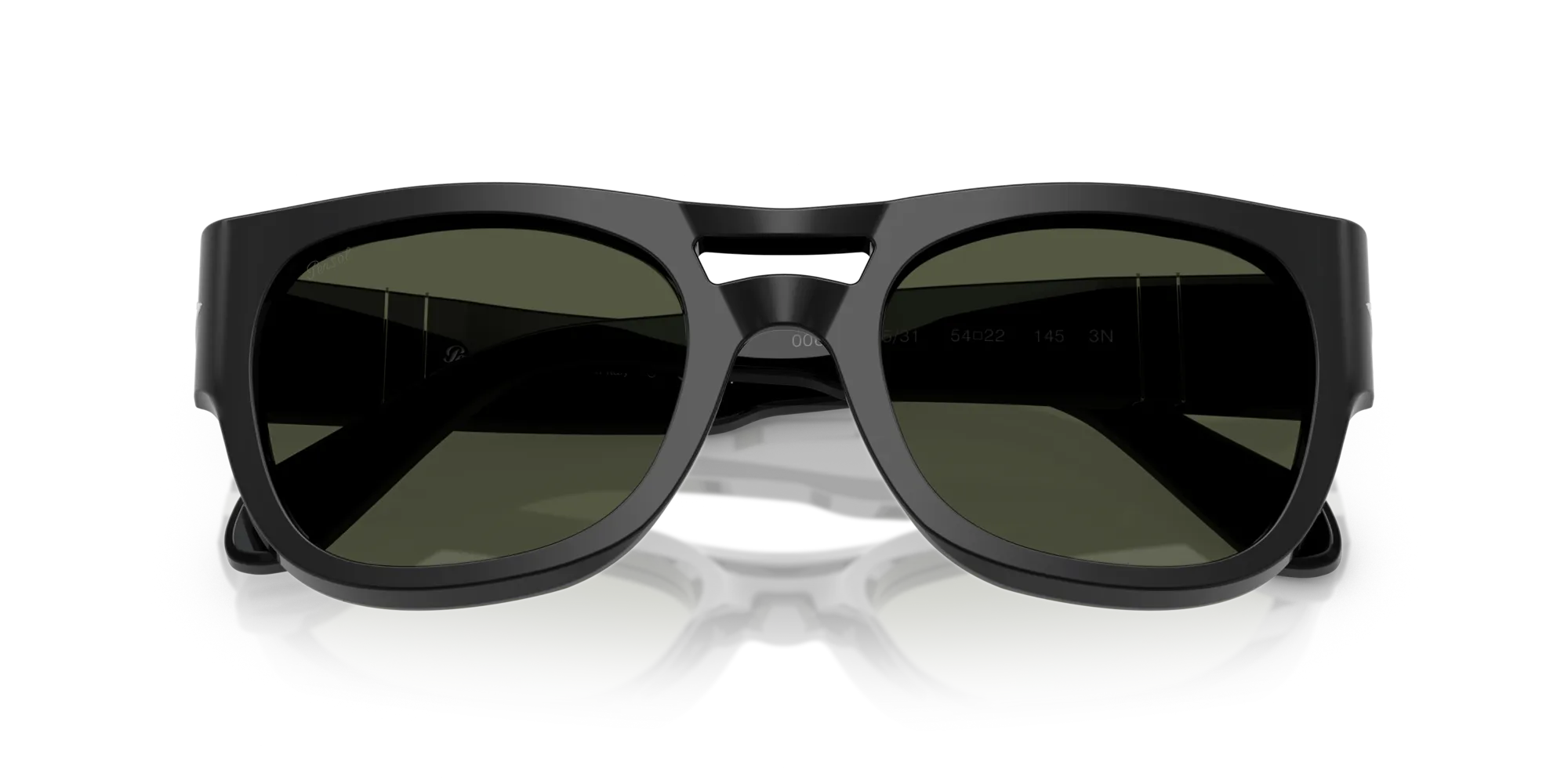 Persol PO0064S 95/31 Occhiali da sole Acetato Nero Verde Pillow Normale - immagine 2